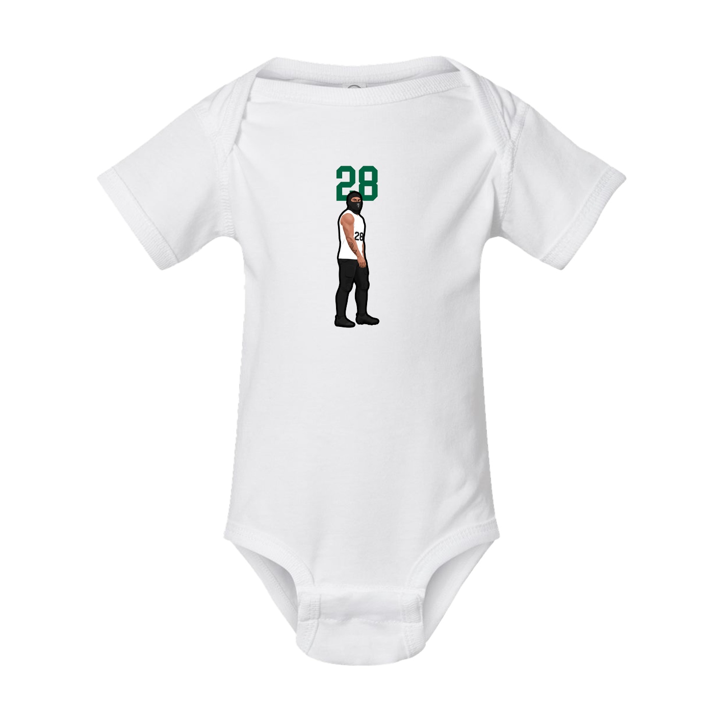 Baby Onesie — Number Top in White