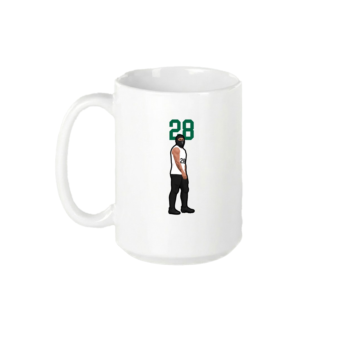 15oz Coffee Mug — Number Top in White