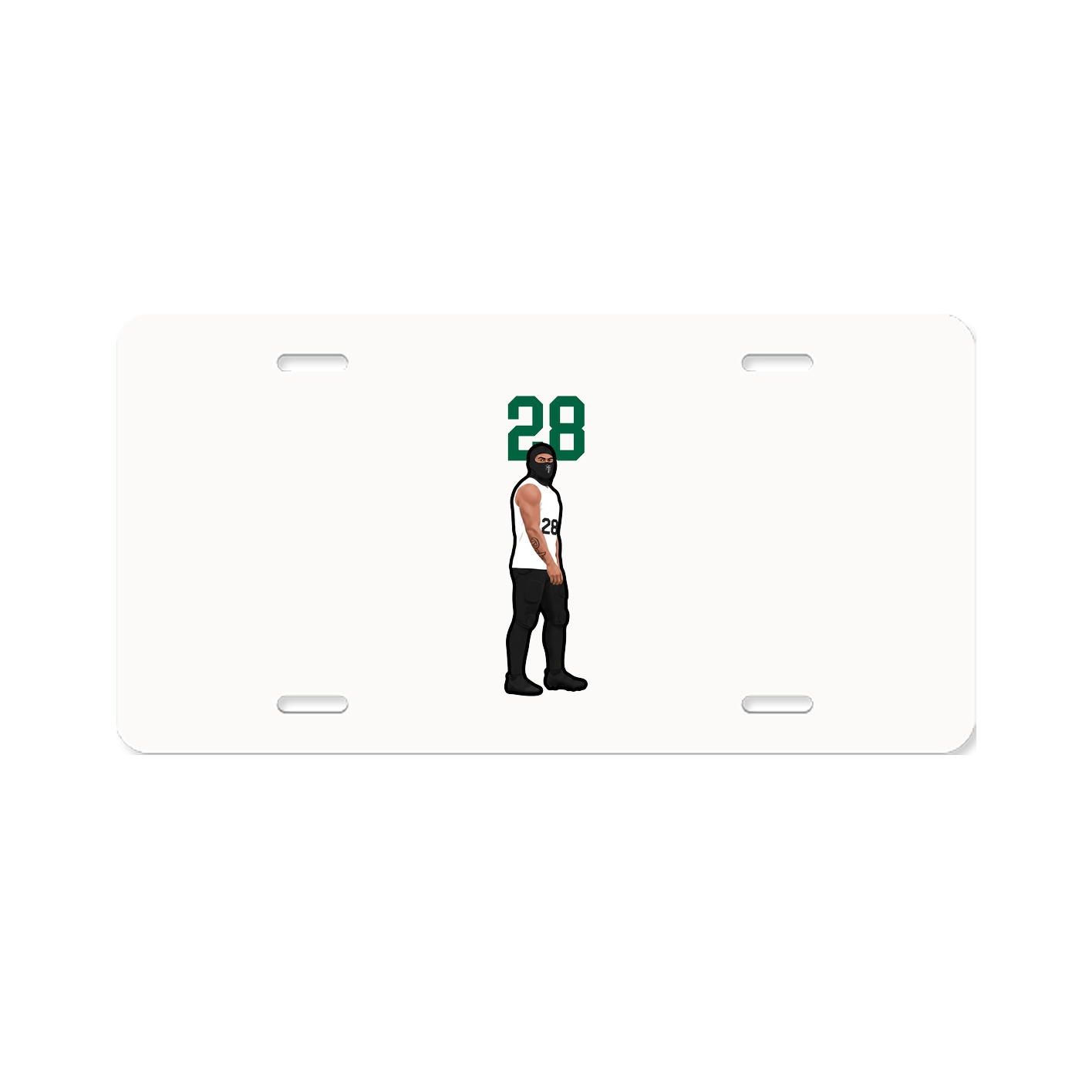 License Plate — Number Top in Classic