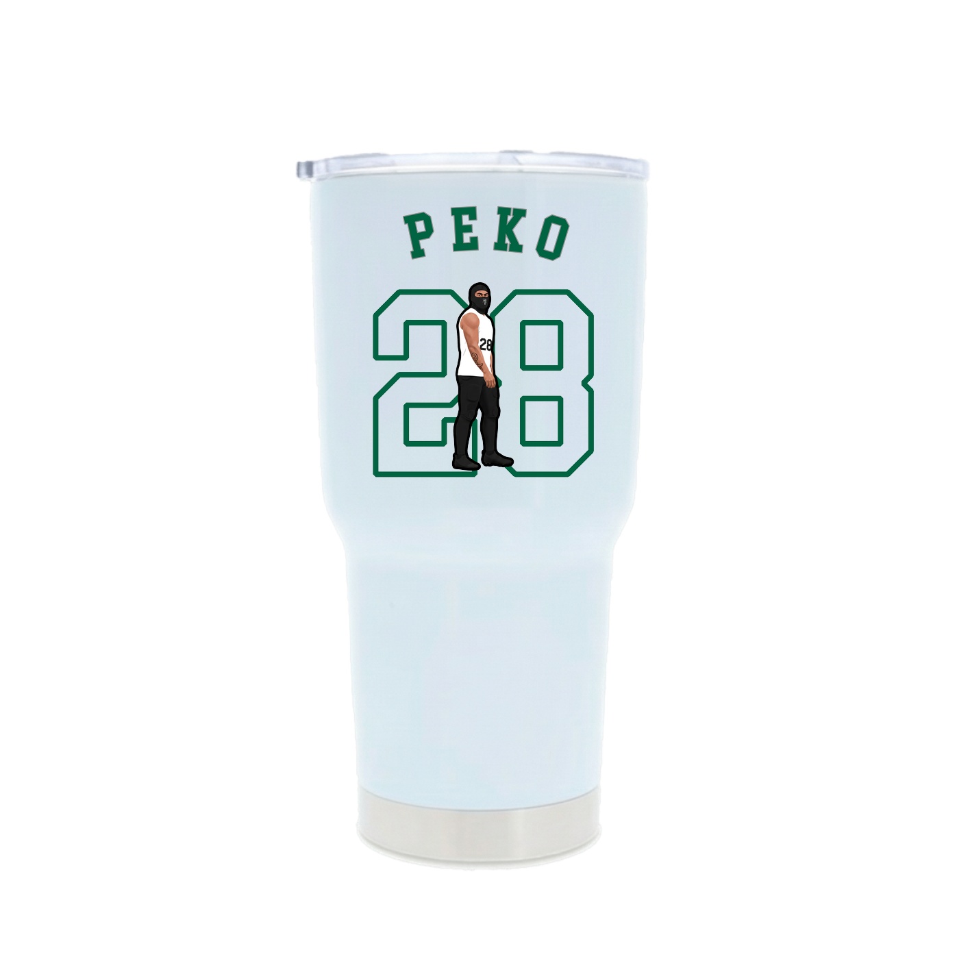 30oz Stainless Steel Tumbler — Shirsey Arch in White