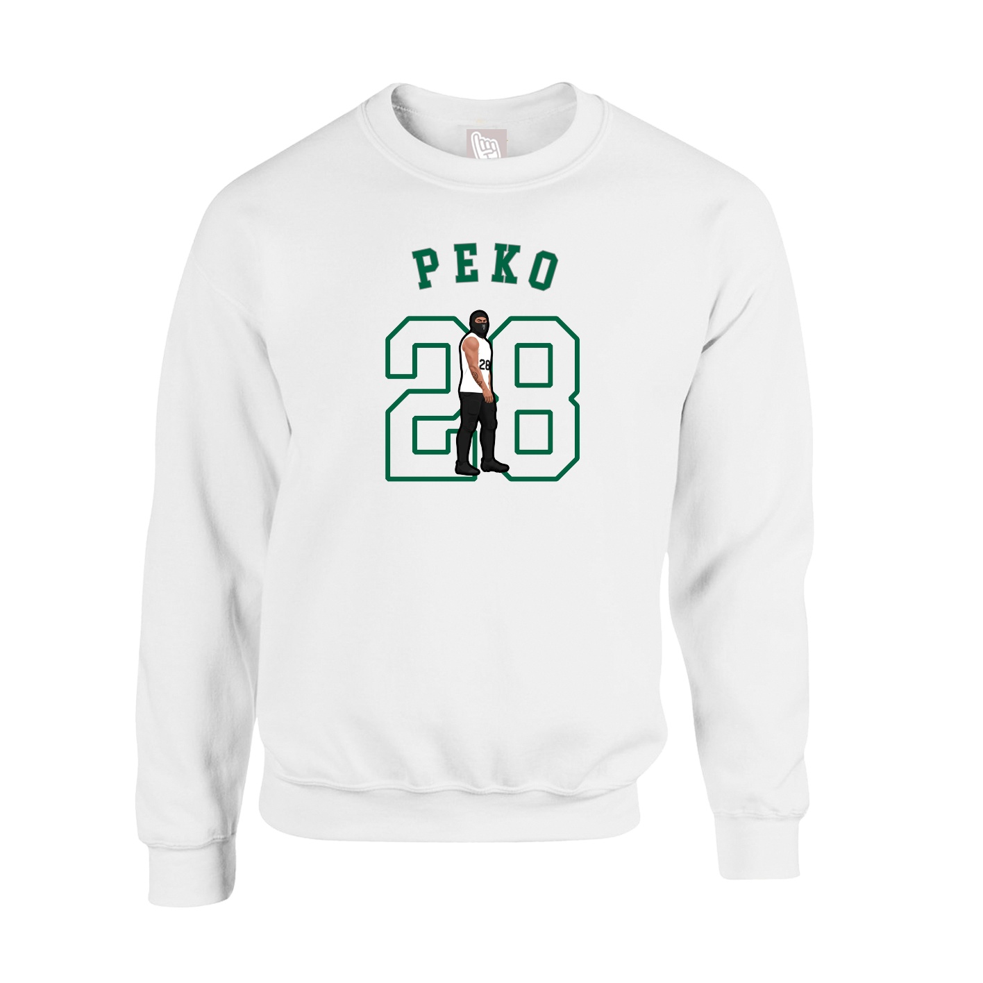 Fleece Crew — Shirsey Arch in White