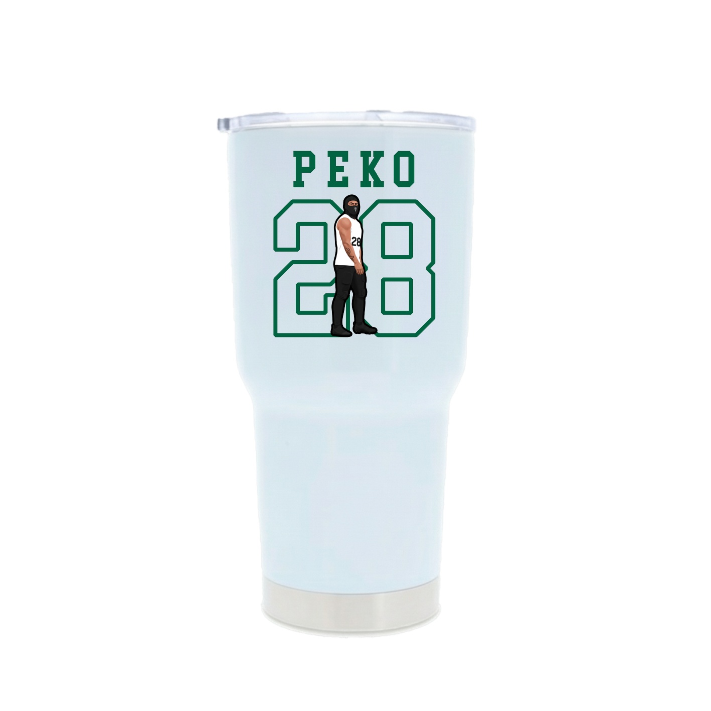30oz Stainless Steel Tumbler — Shirsey in White