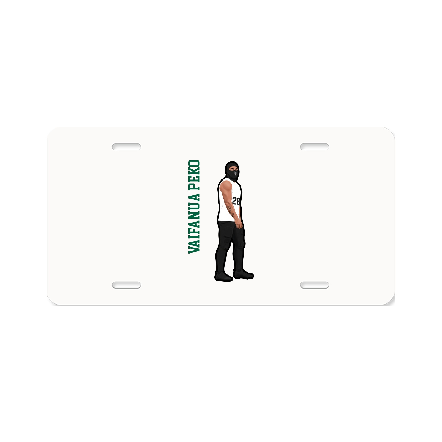 License Plate — Name Vertical in Classic