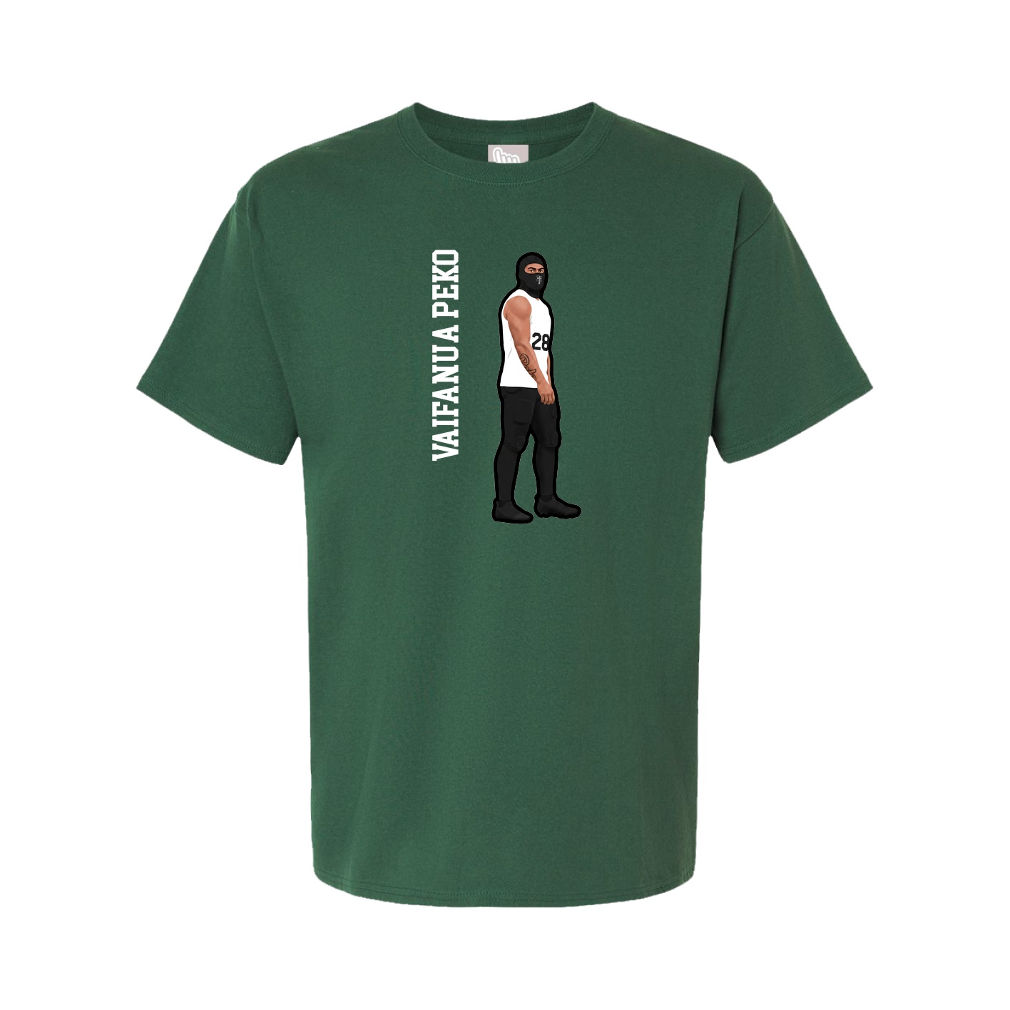 Youth Tee — Name Vertical in Green