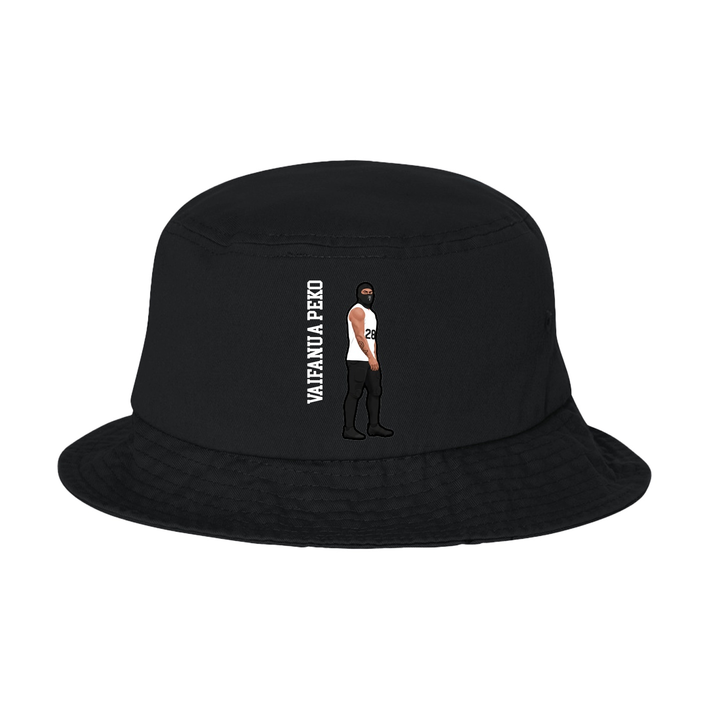 Bucket Cap — Name Vertical in Black
