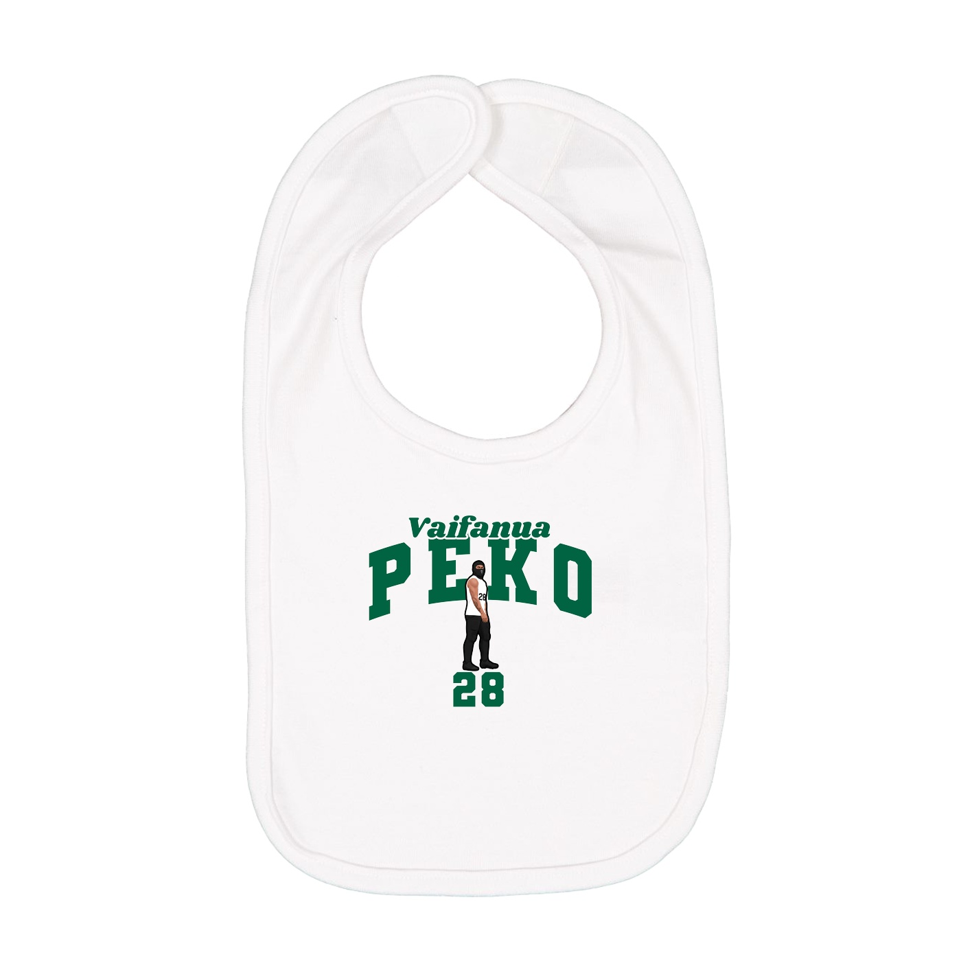 Infant Bib — Signature Arch in White