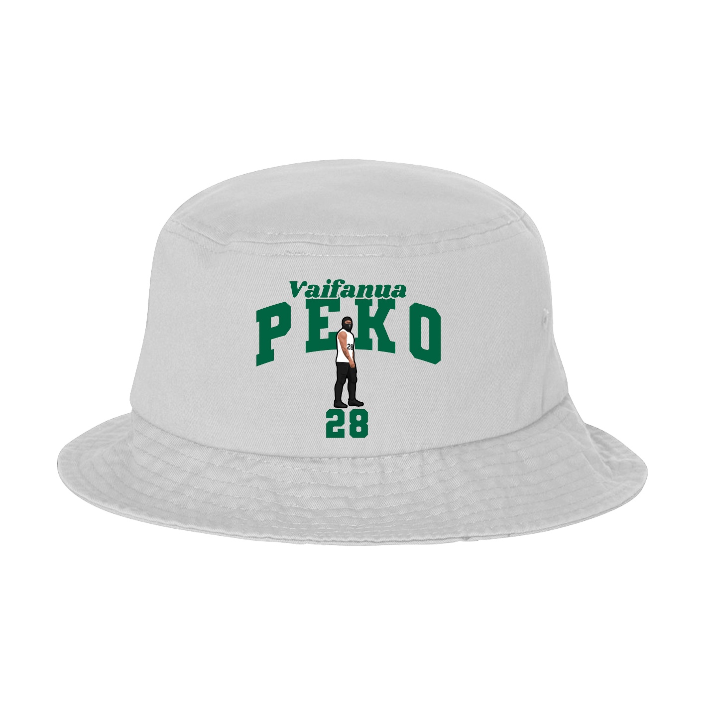 Bucket Cap — Signature Arch in White