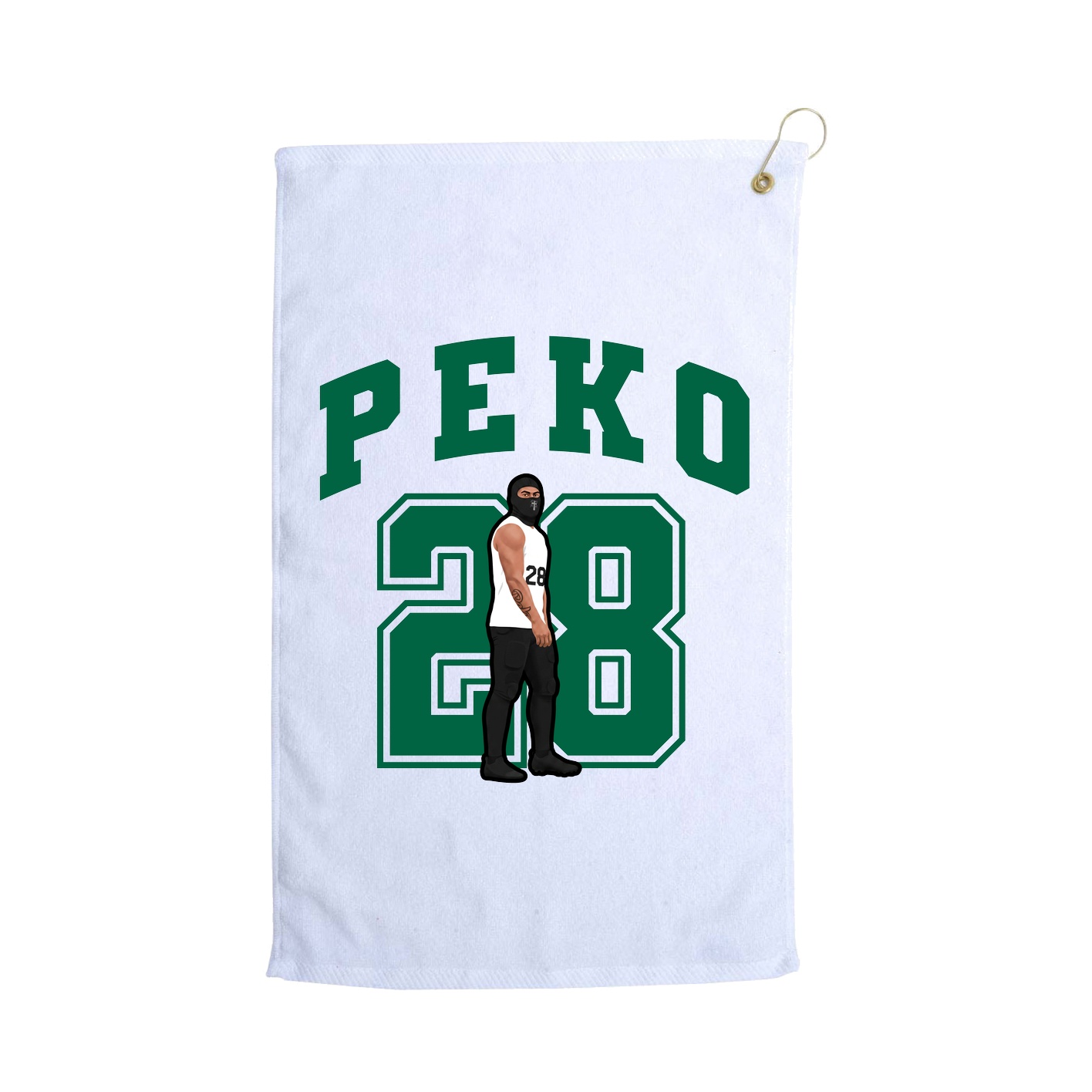 Golf Towel — Number in White