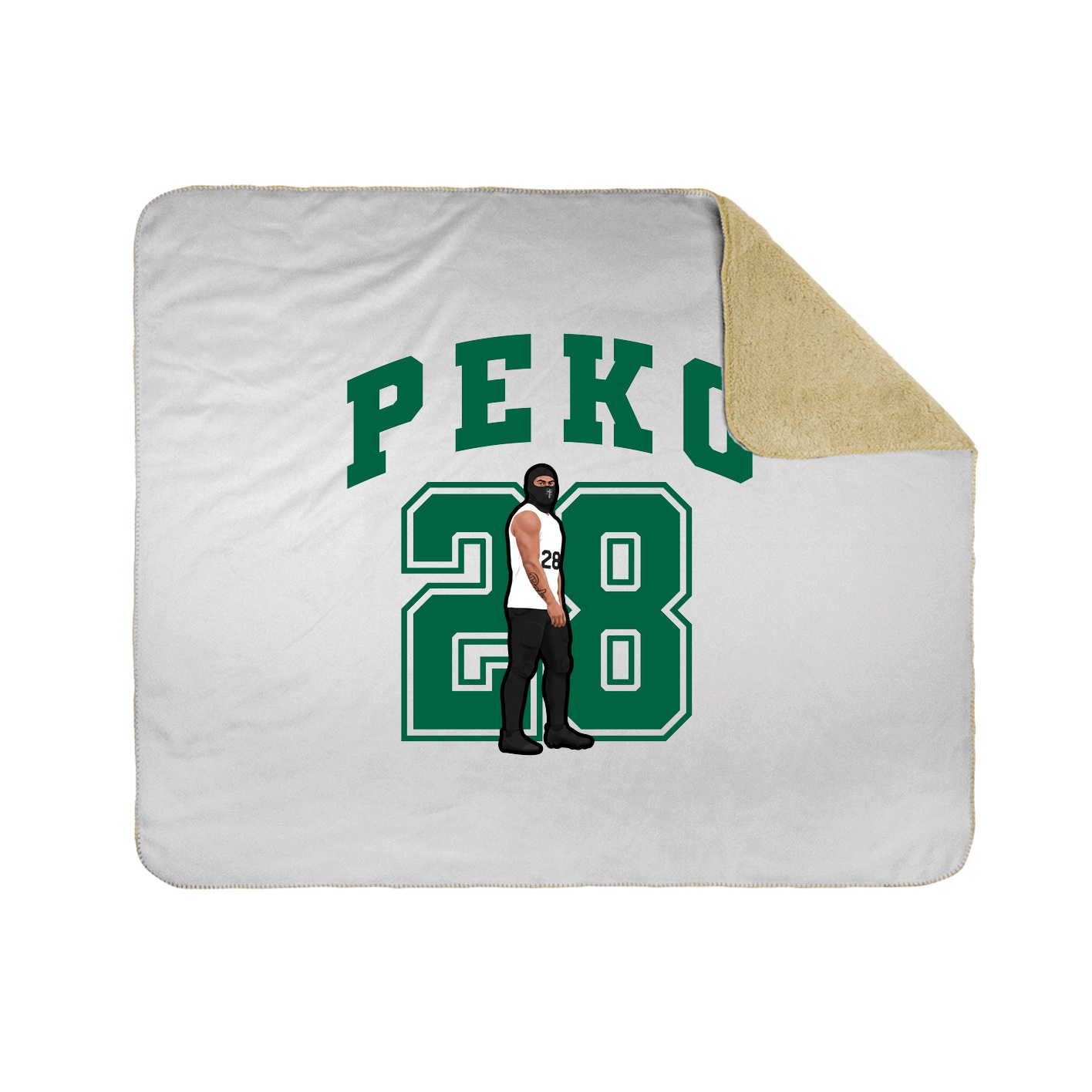 Throw Blanket — Number in White