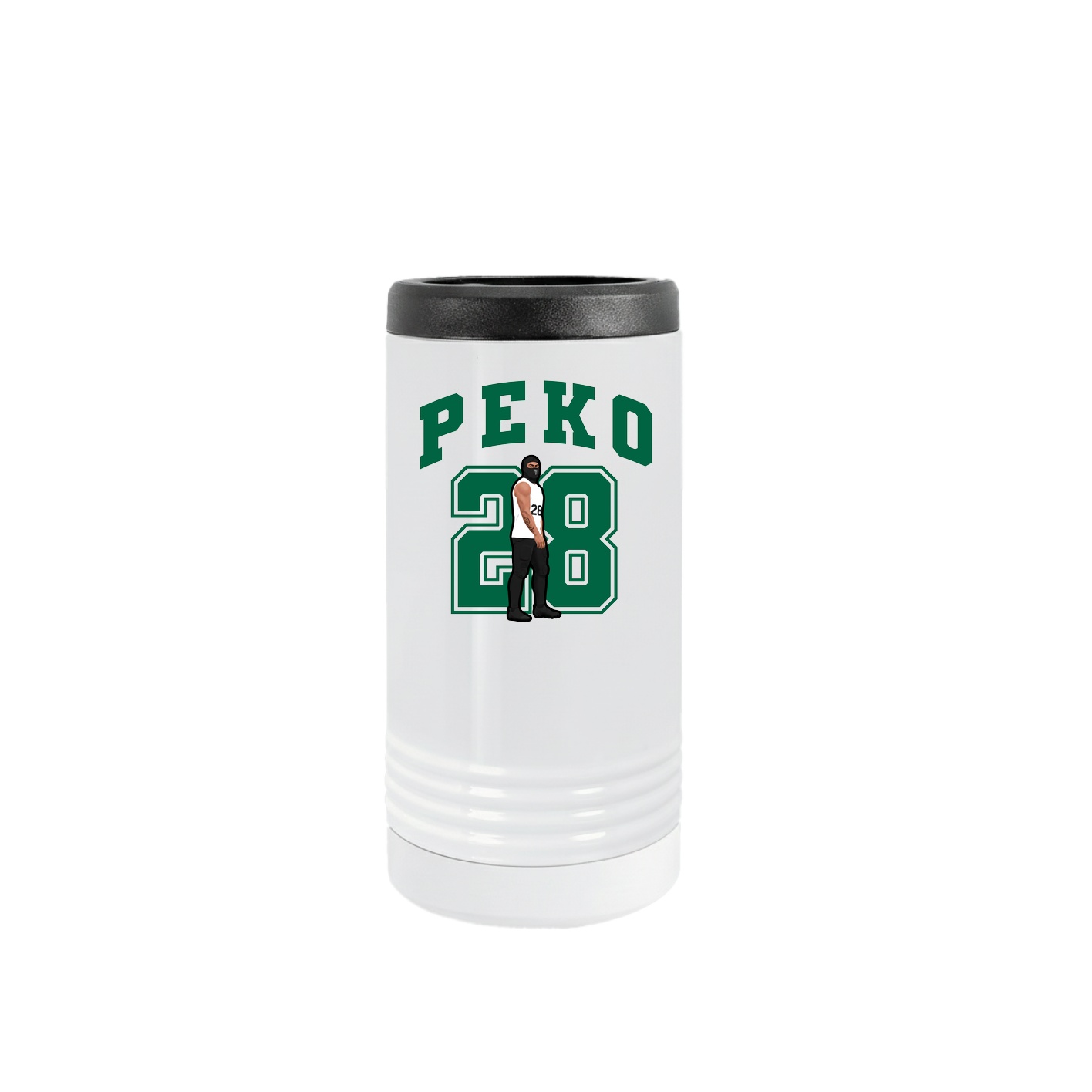 Slim Beverage Holder — Number in White