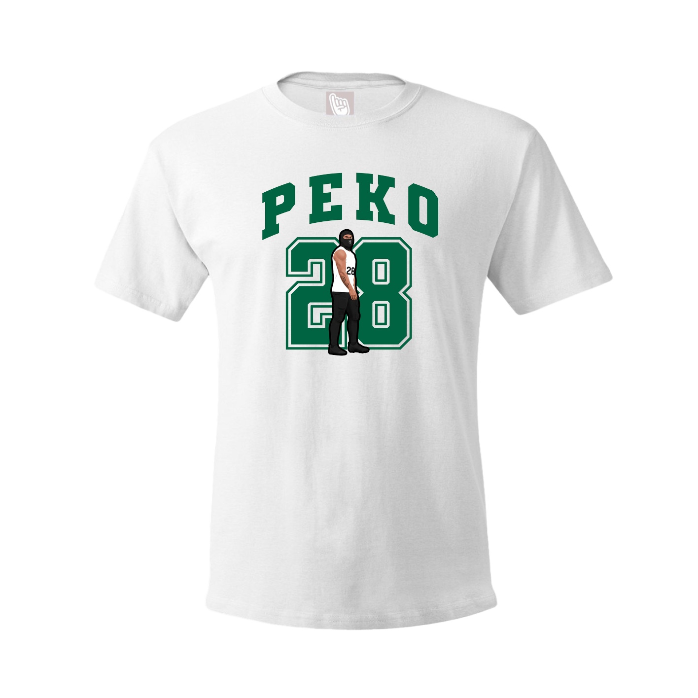 Youth Tee — Number in White