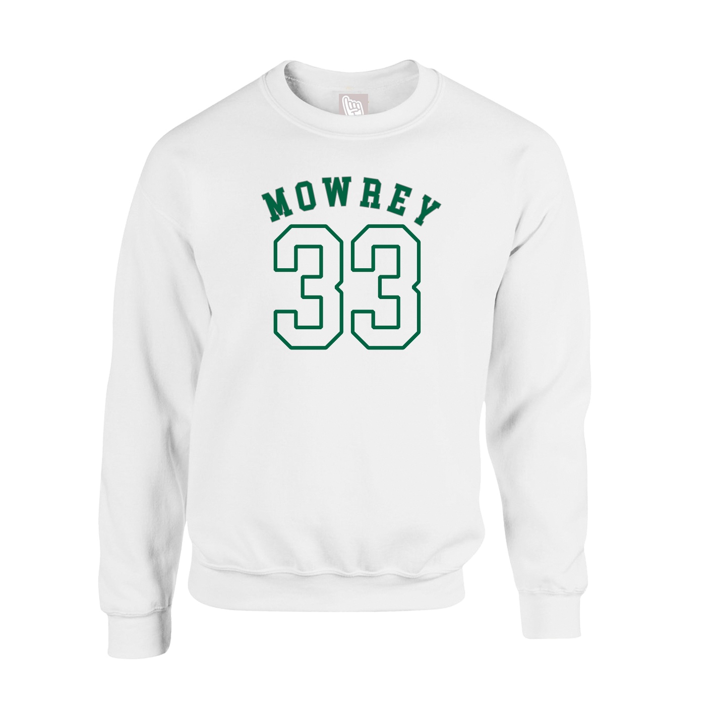 Fleece Crew — Shirsey Arch in White