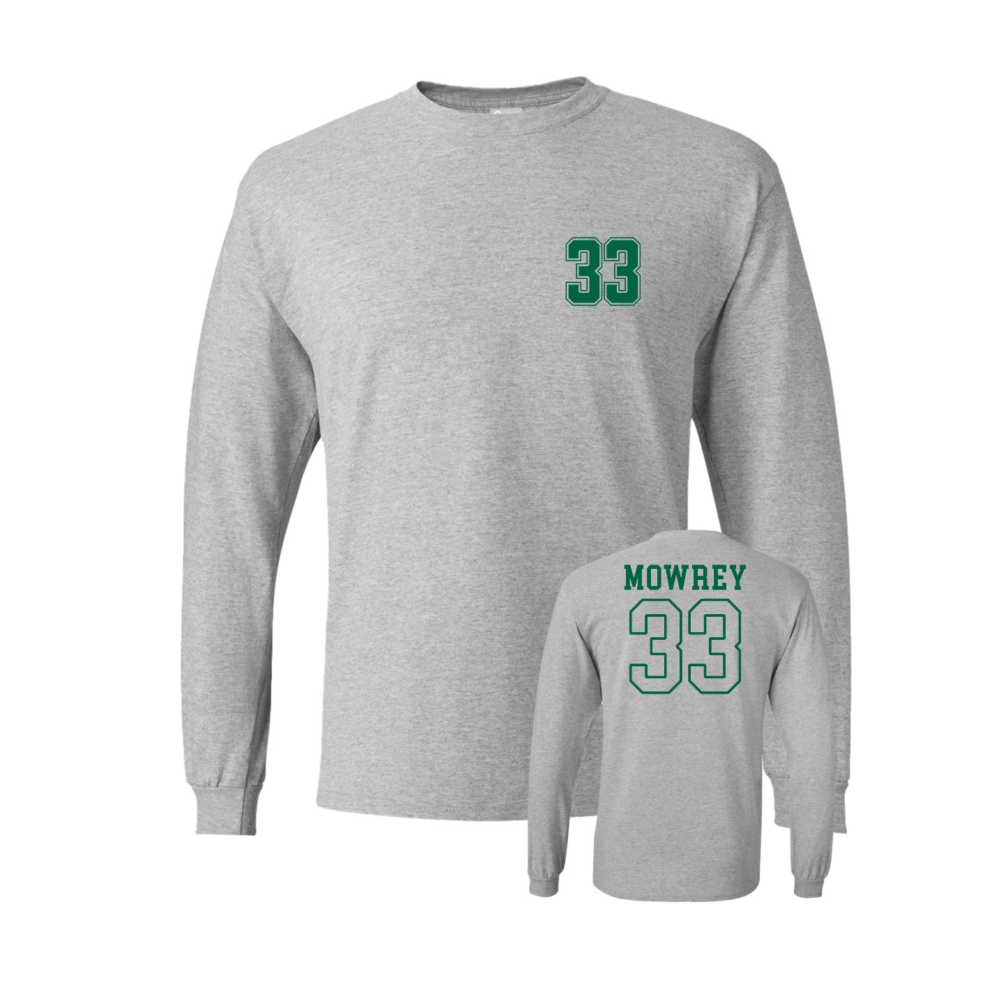 Long Sleeve Tee — Chest Back in Grey
