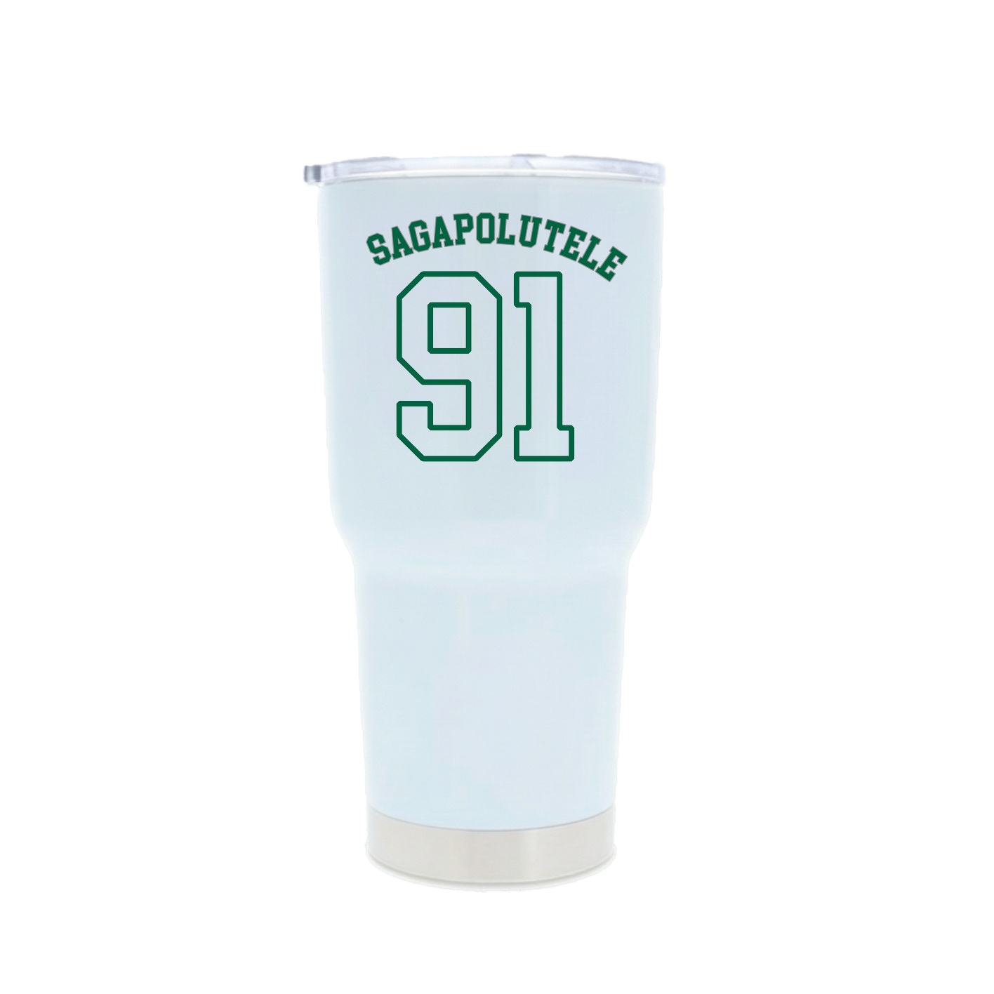 30oz Stainless Steel Tumbler — Shirsey Arch in White