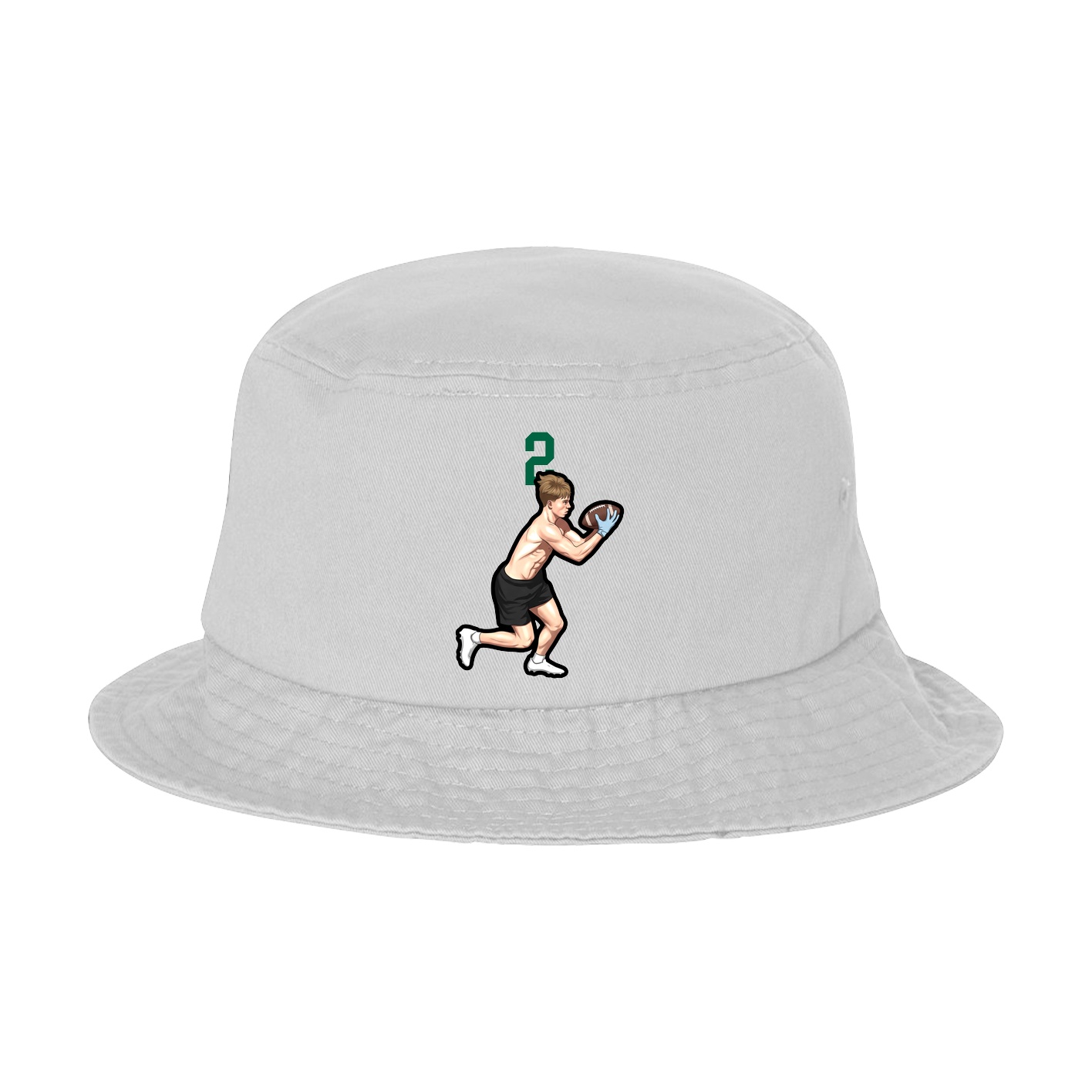 Bucket Cap — Number Top in White