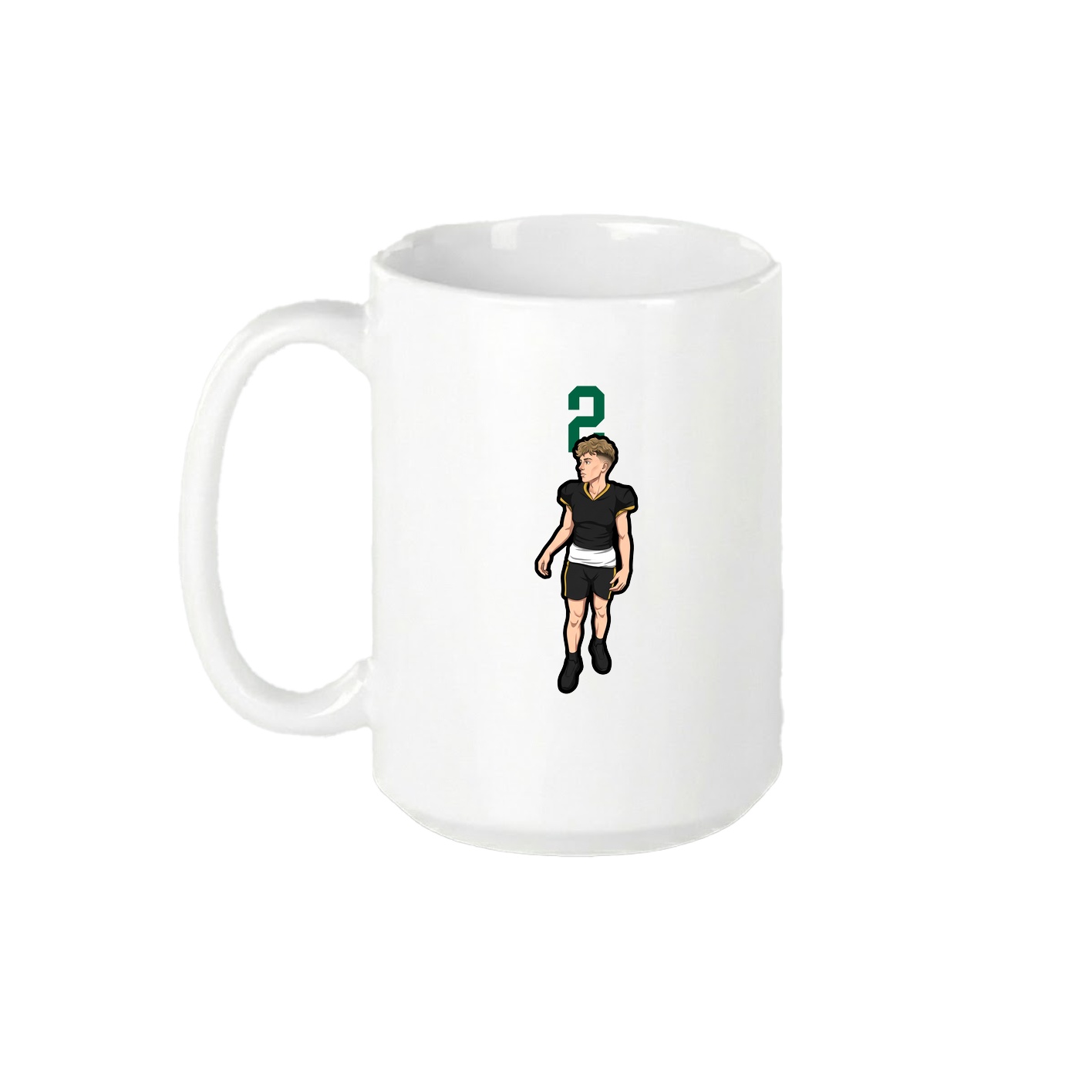 15oz Coffee Mug — Number Top in White