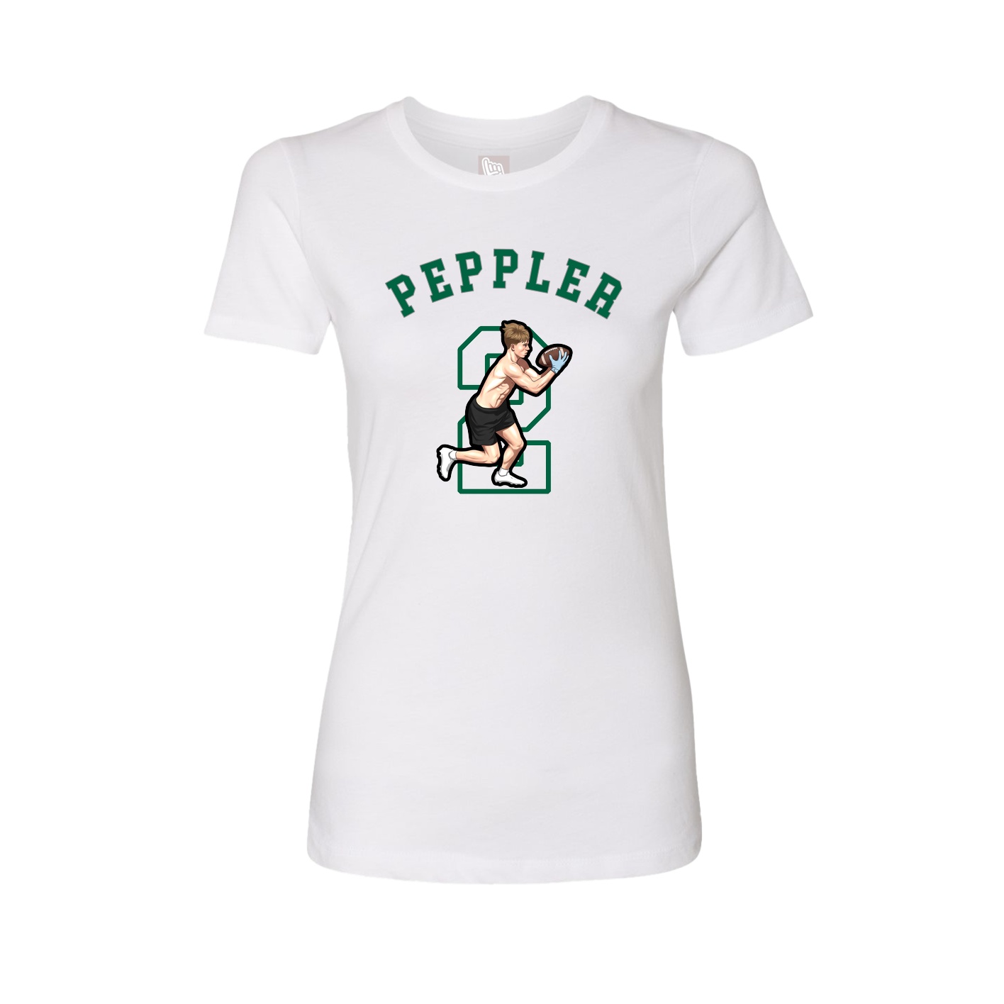 Fitted Women's Tee — Shirsey Arch in White