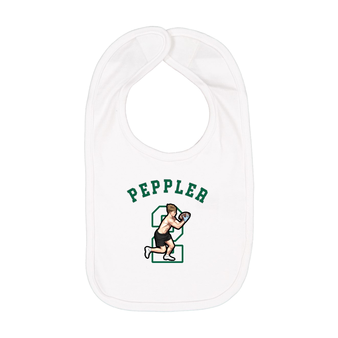 Infant Bib — Shirsey Arch in White
