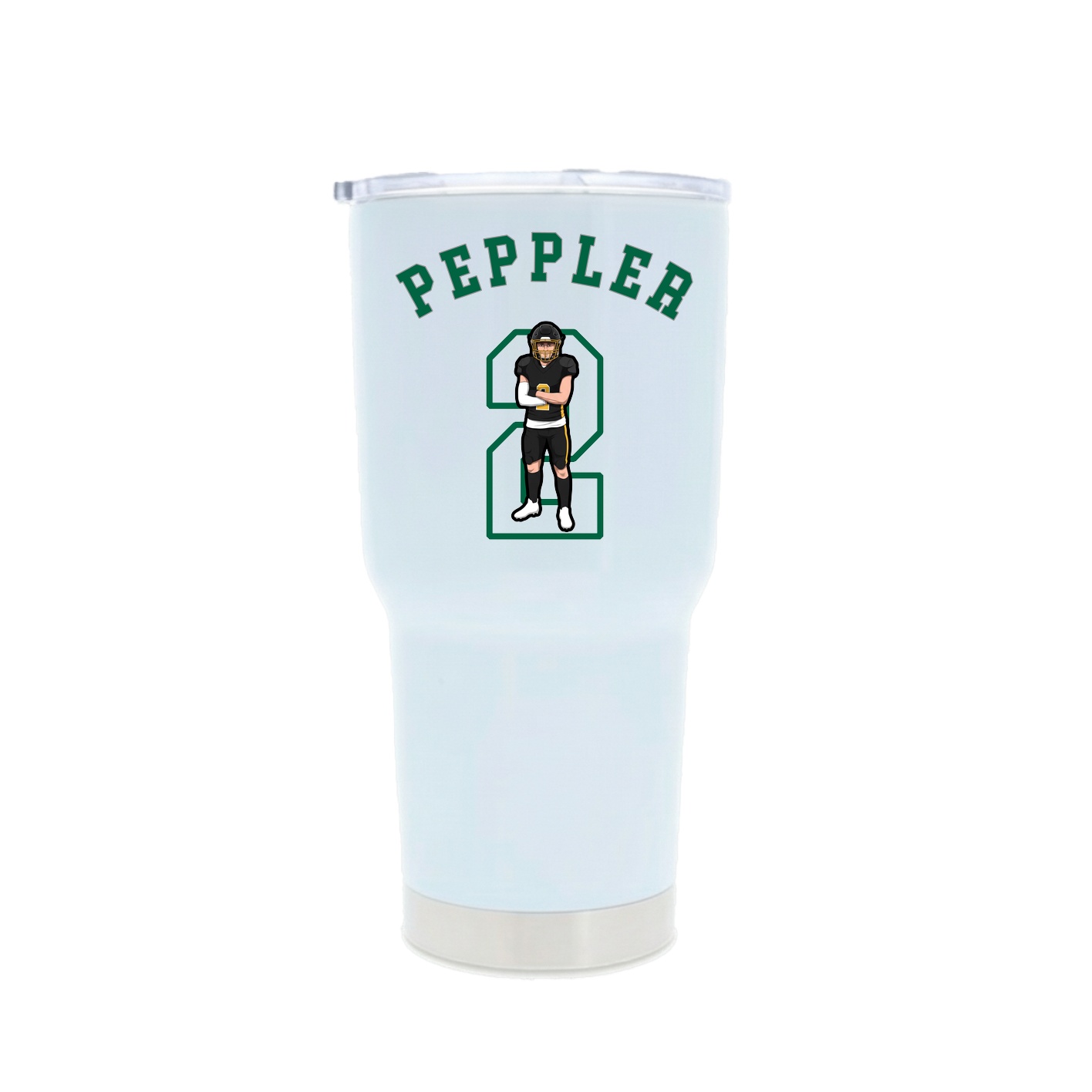 30oz Stainless Steel Tumbler — Shirsey Arch in White