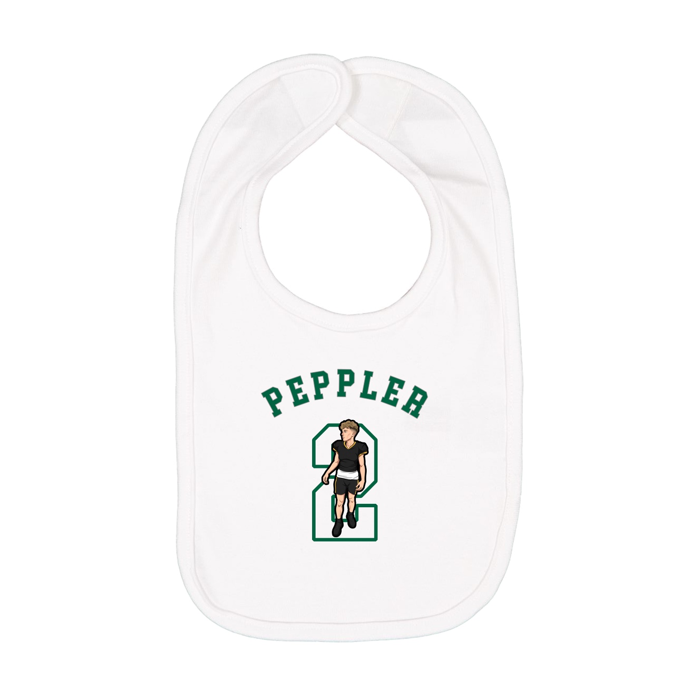 Infant Bib — Shirsey Arch in White