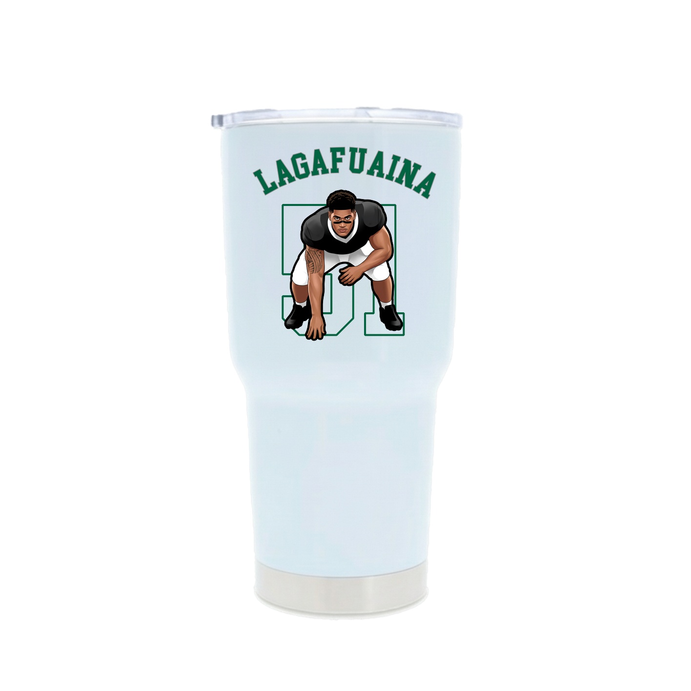 30oz Stainless Steel Tumbler — Shirsey Arch in White