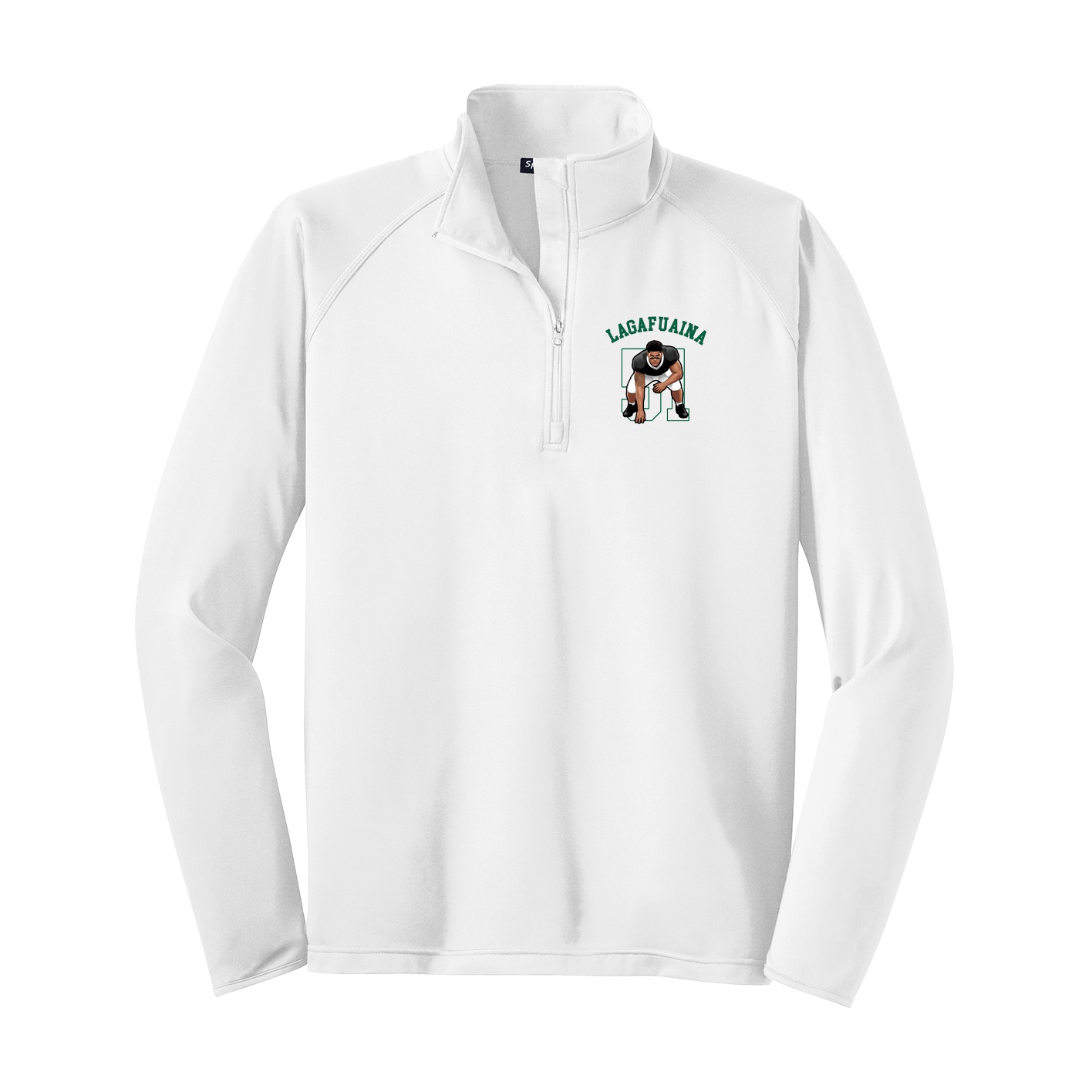 Q-Zip Pullover — Shirsey Arch in White