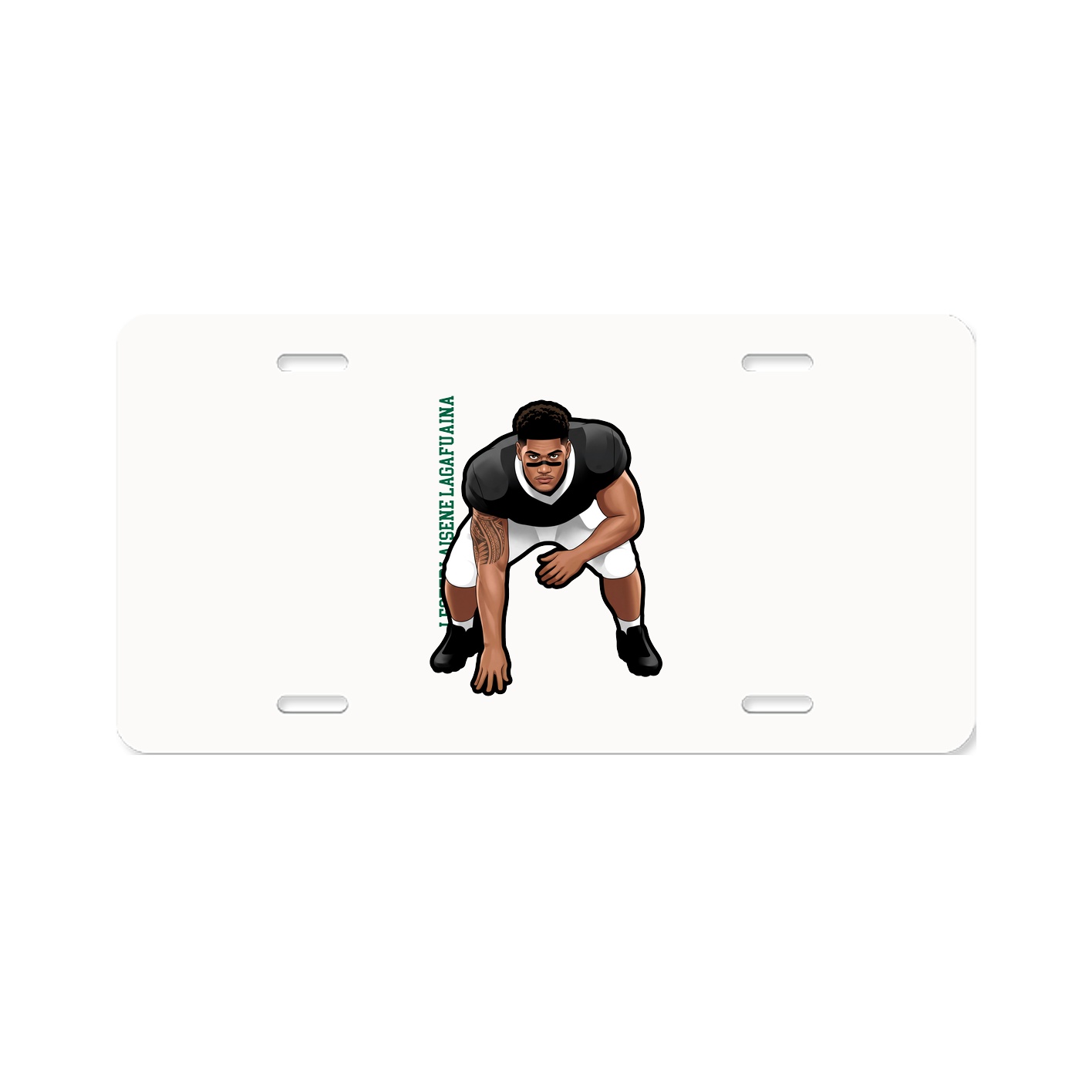 License Plate — Name Vertical in Classic