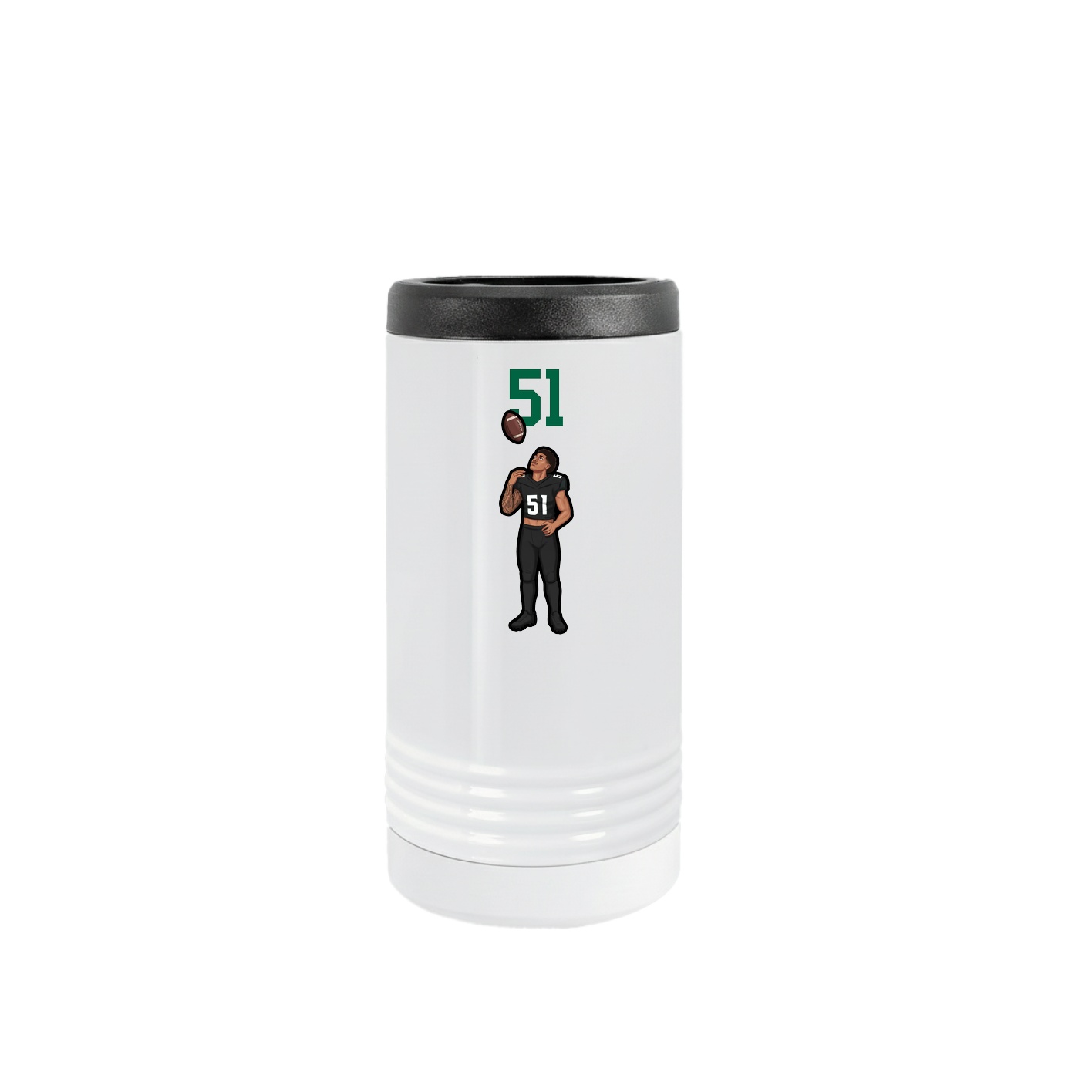 Slim Beverage Holder — Number Top in White