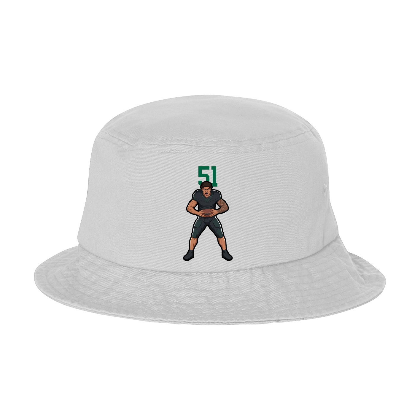 Bucket Cap — Number Top in White