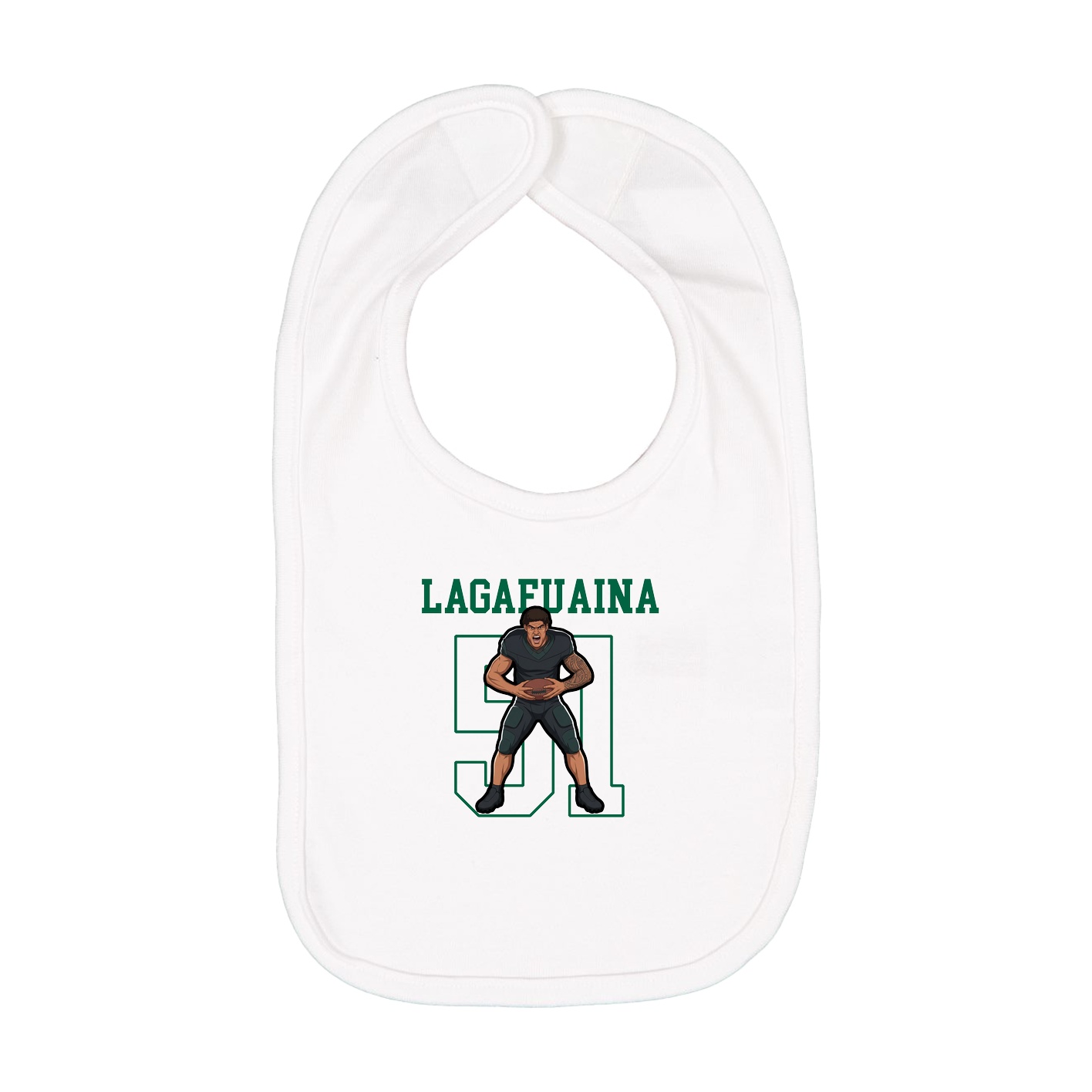 Infant Bib — Shirsey in White