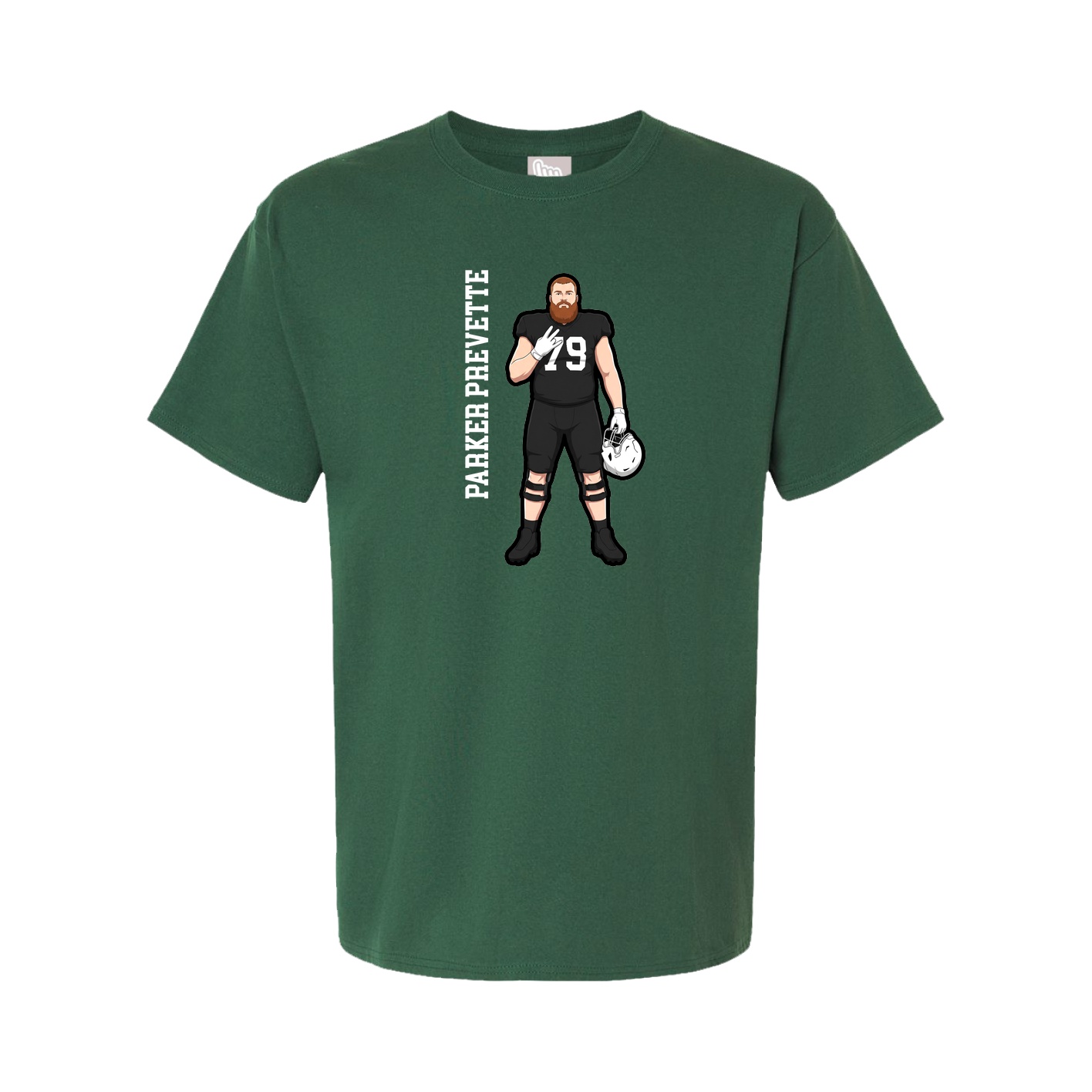 Youth Tee — Name Vertical in Green