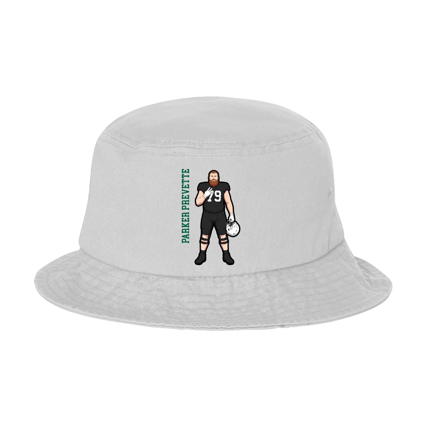 Bucket Cap — Name Vertical in White