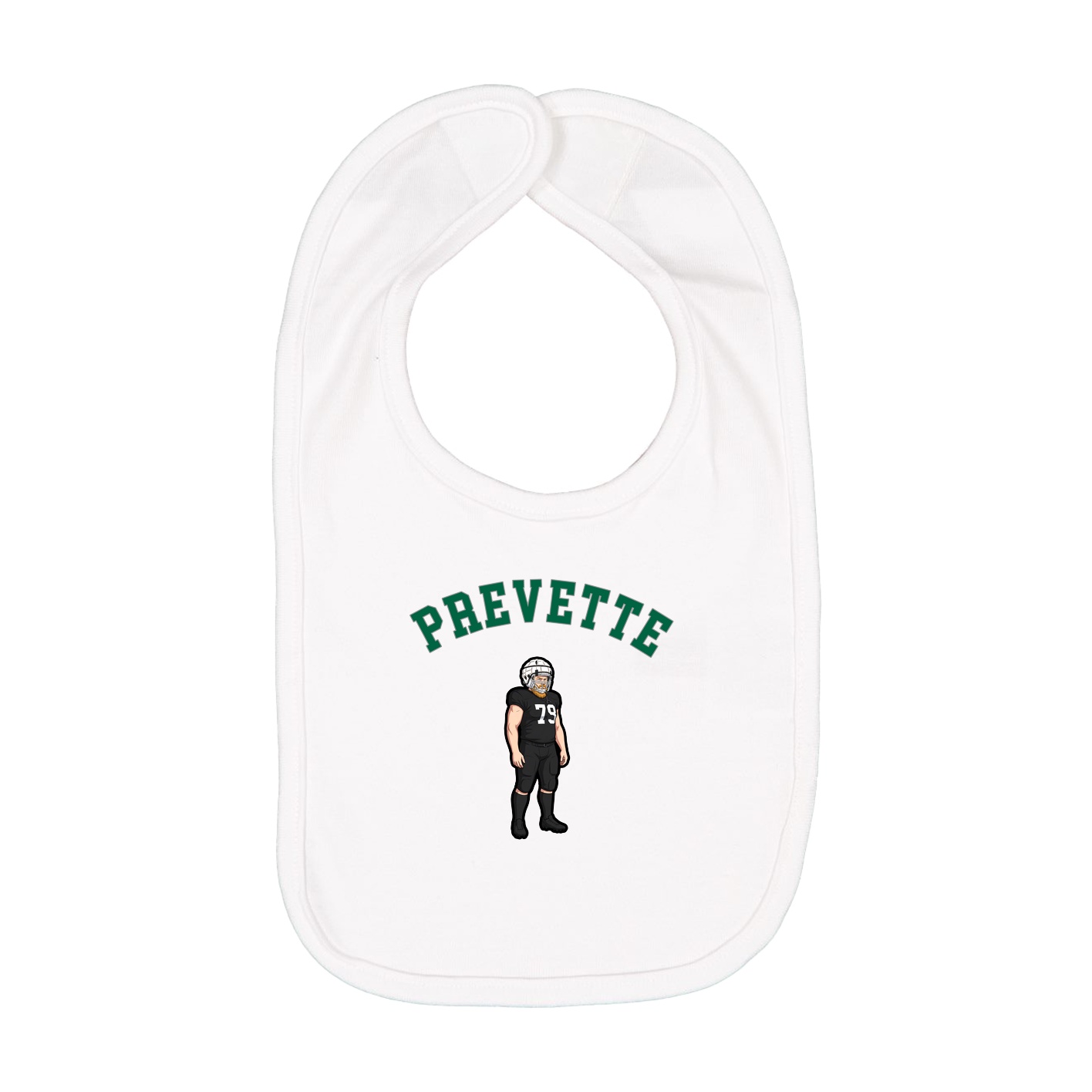 Infant Bib — Shirsey Arch in White