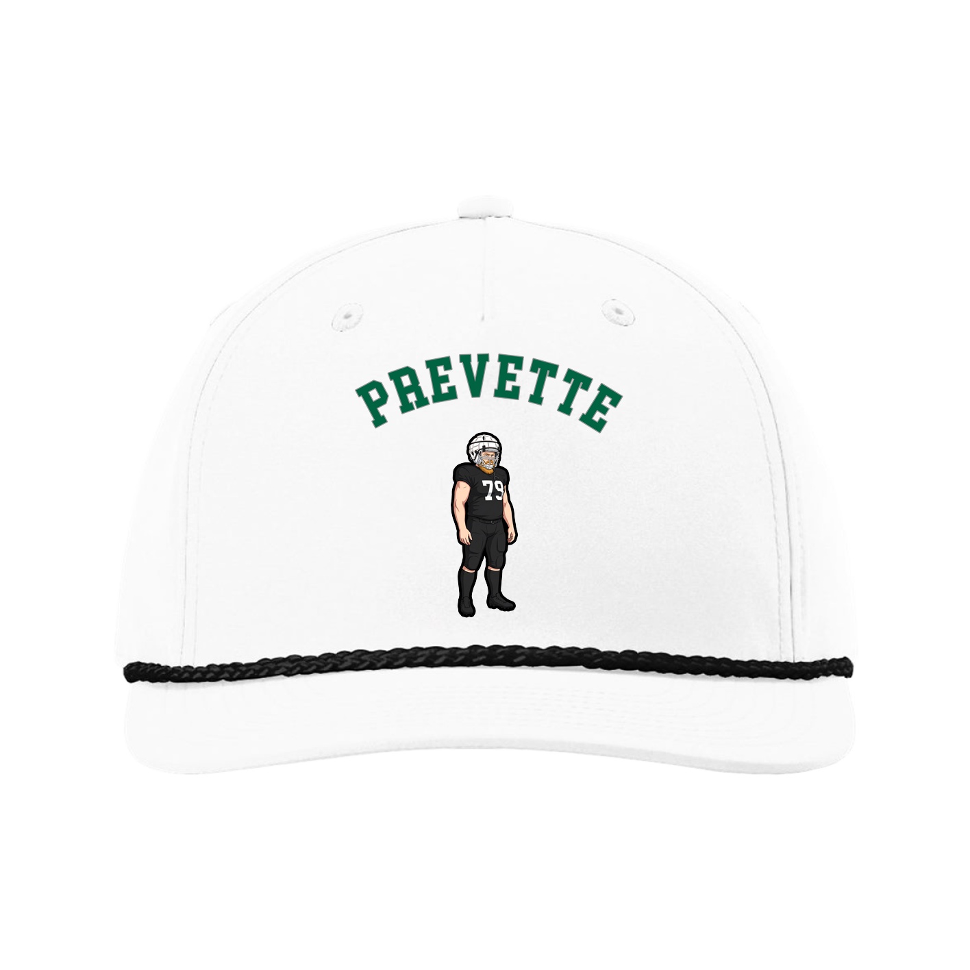 Five-Panel Classic Rope Cap — Shirsey Arch in White