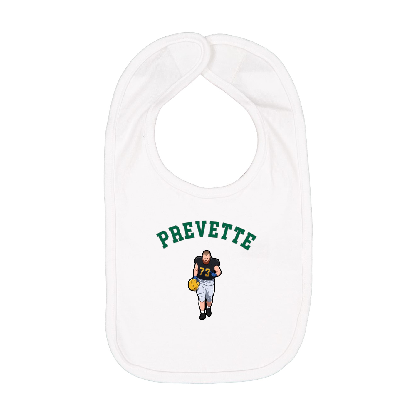 Infant Bib — Shirsey Arch in White