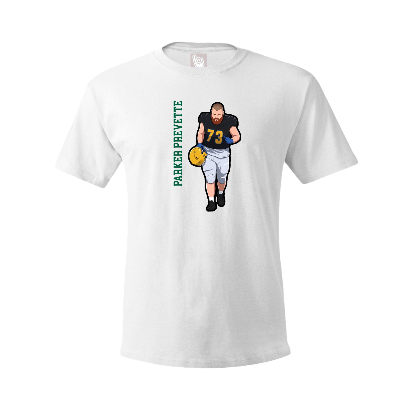 Tee — Name Vertical in White