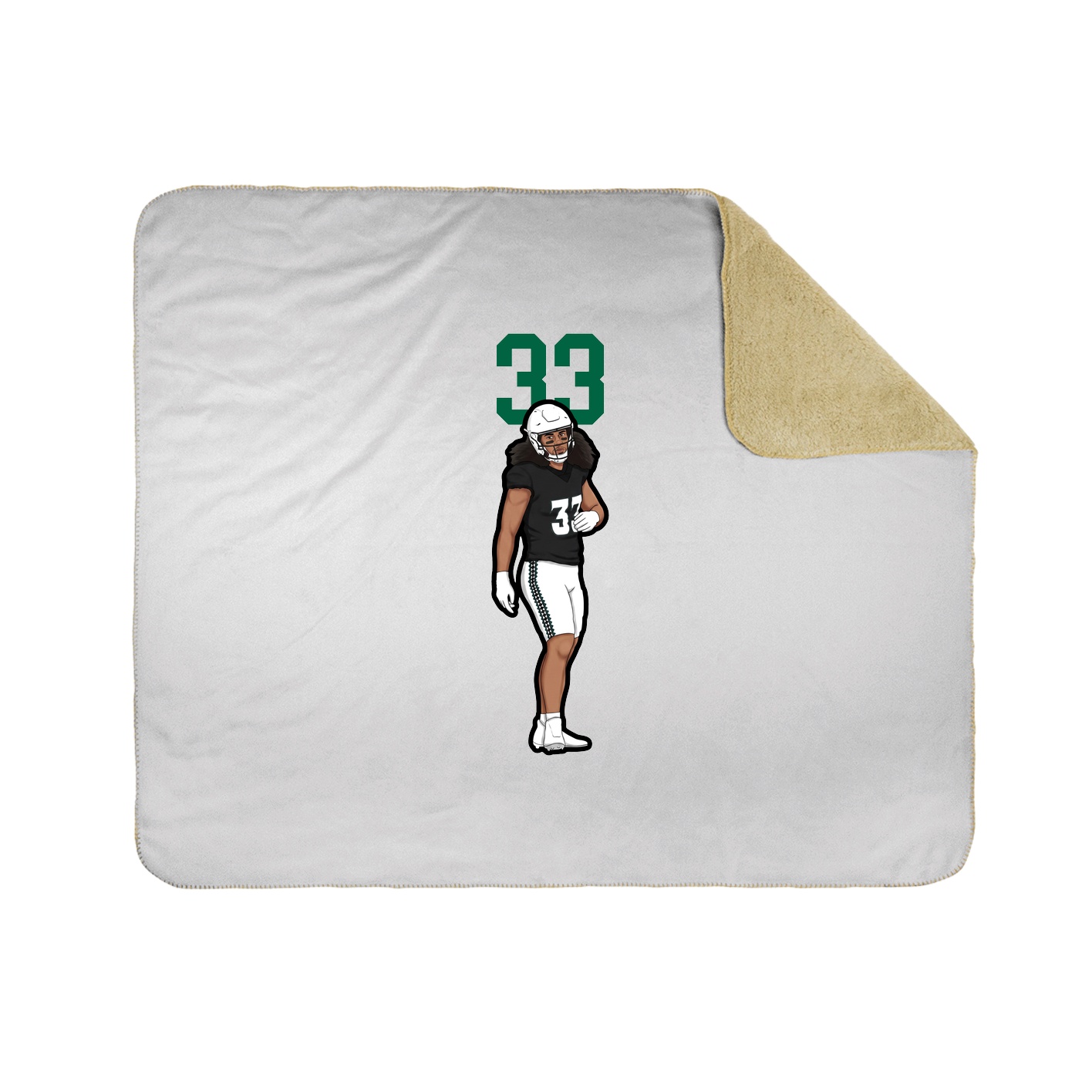 Throw Blanket — Number Top in White