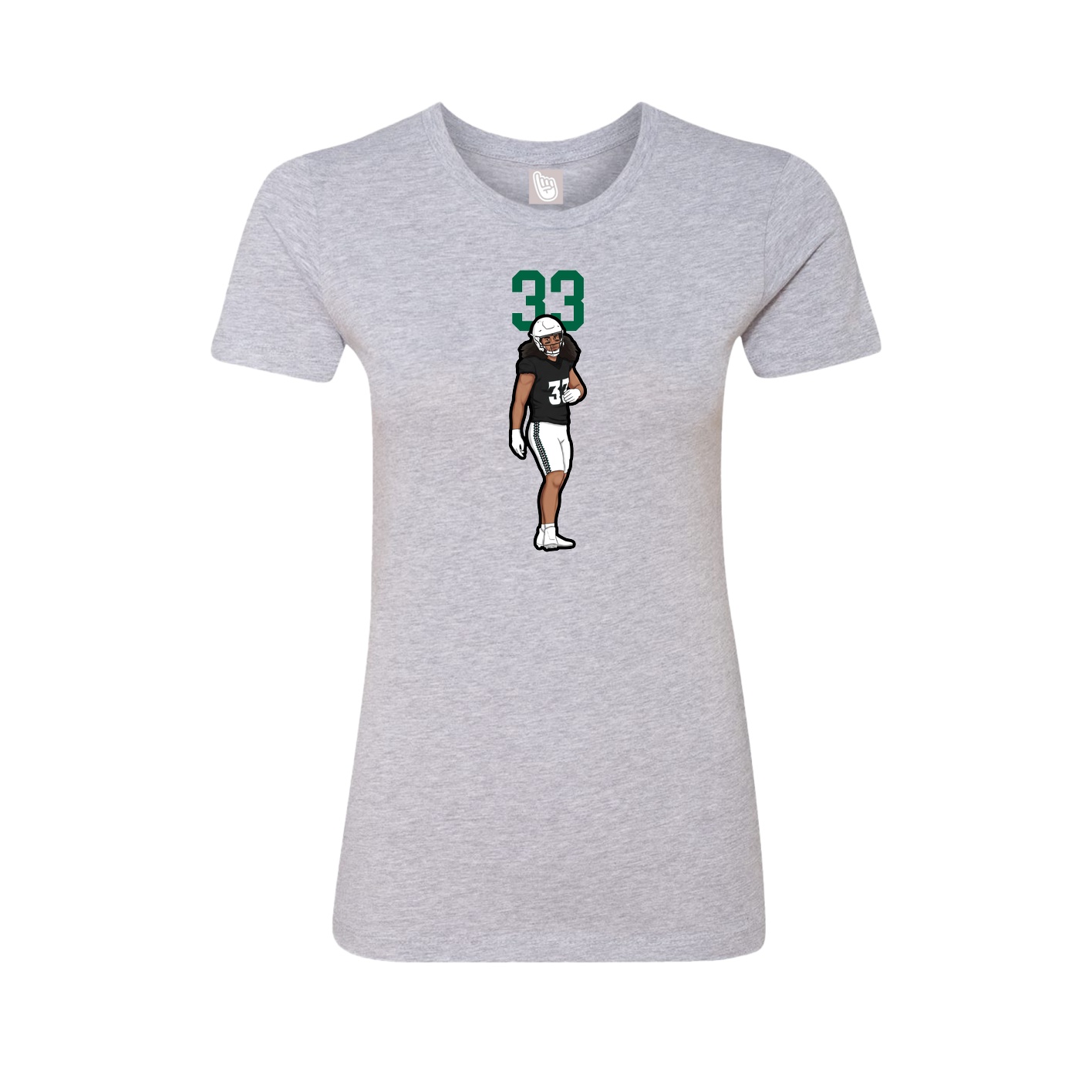 Womens Tee — Number Top in Grey