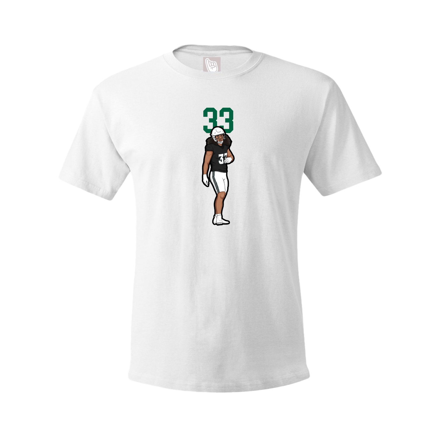 Youth Tee — Number Top in White