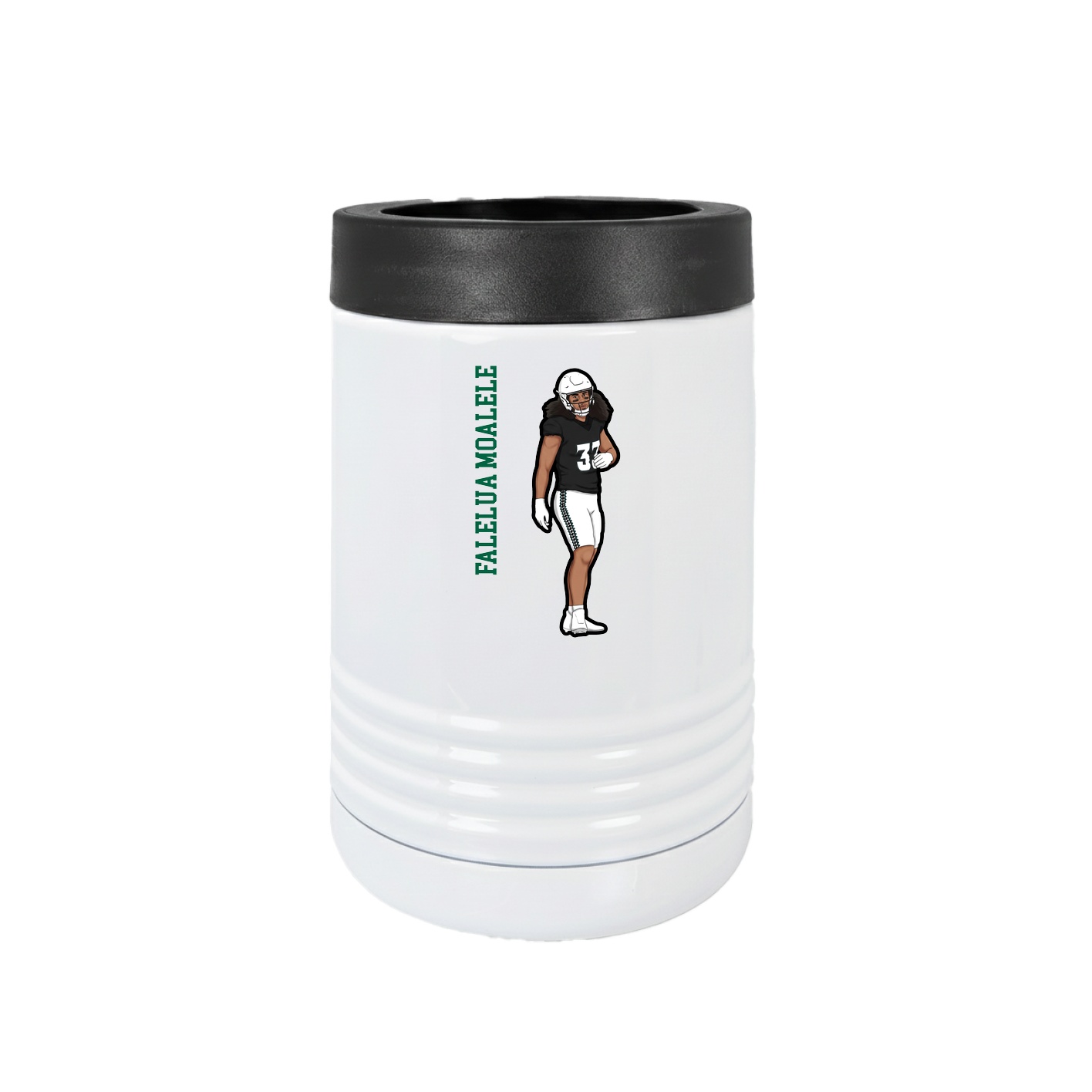Beverage Holder — Name Vertical in White