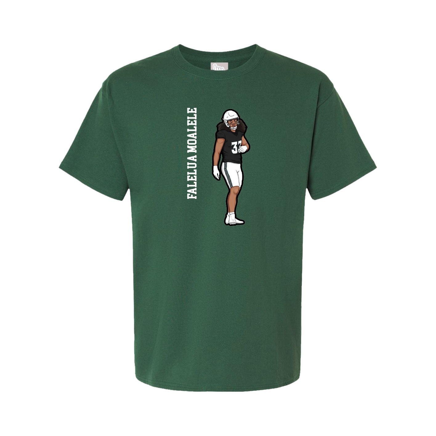 Youth Tee — Name Vertical in Green