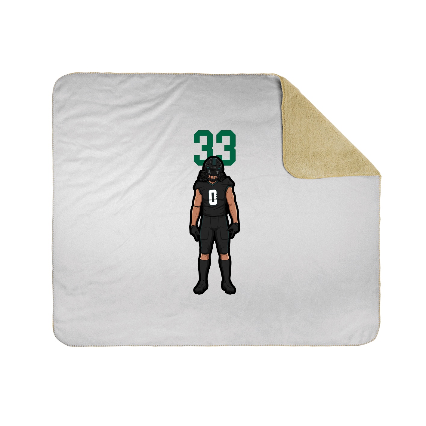 Throw Blanket — Number Top in White
