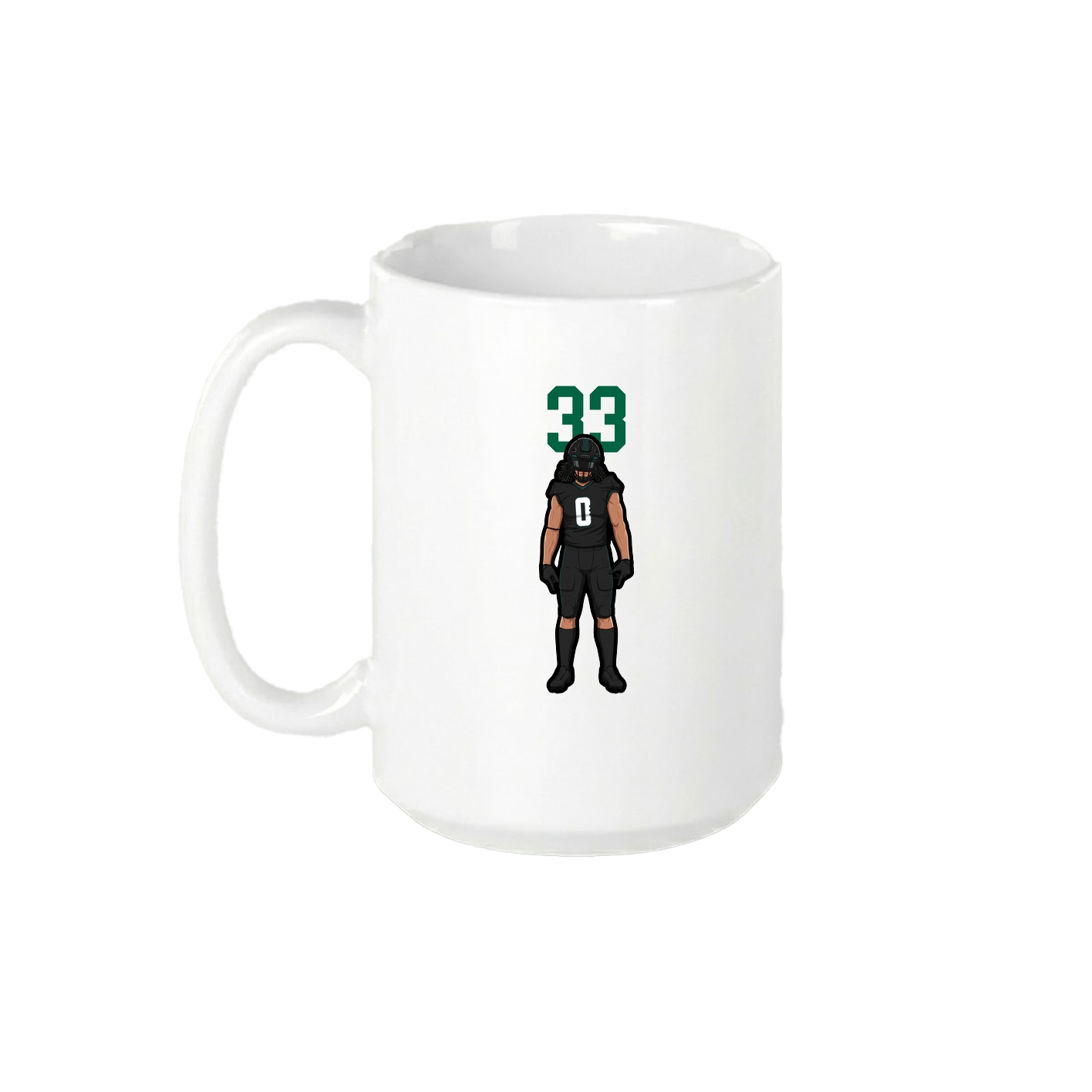 15oz Coffee Mug — Number Top in White