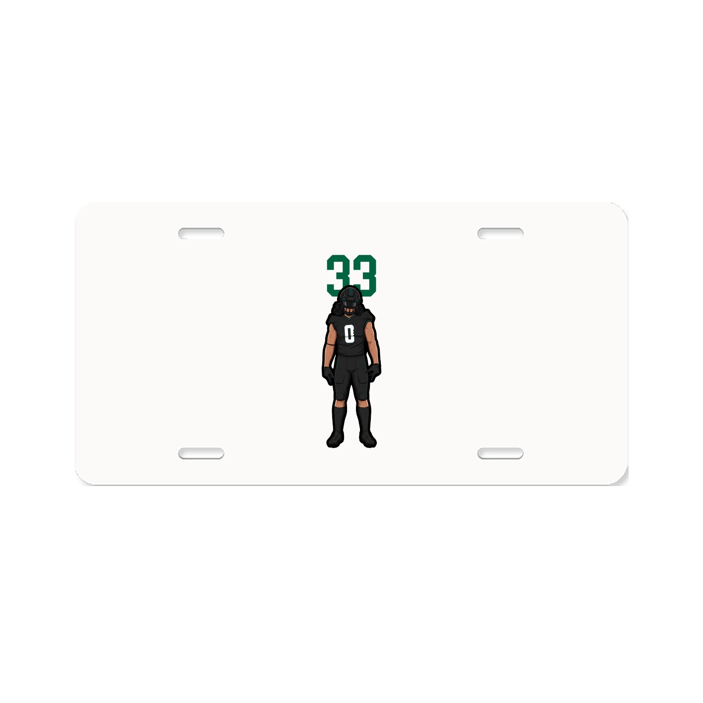 License Plate — Number Top in Classic