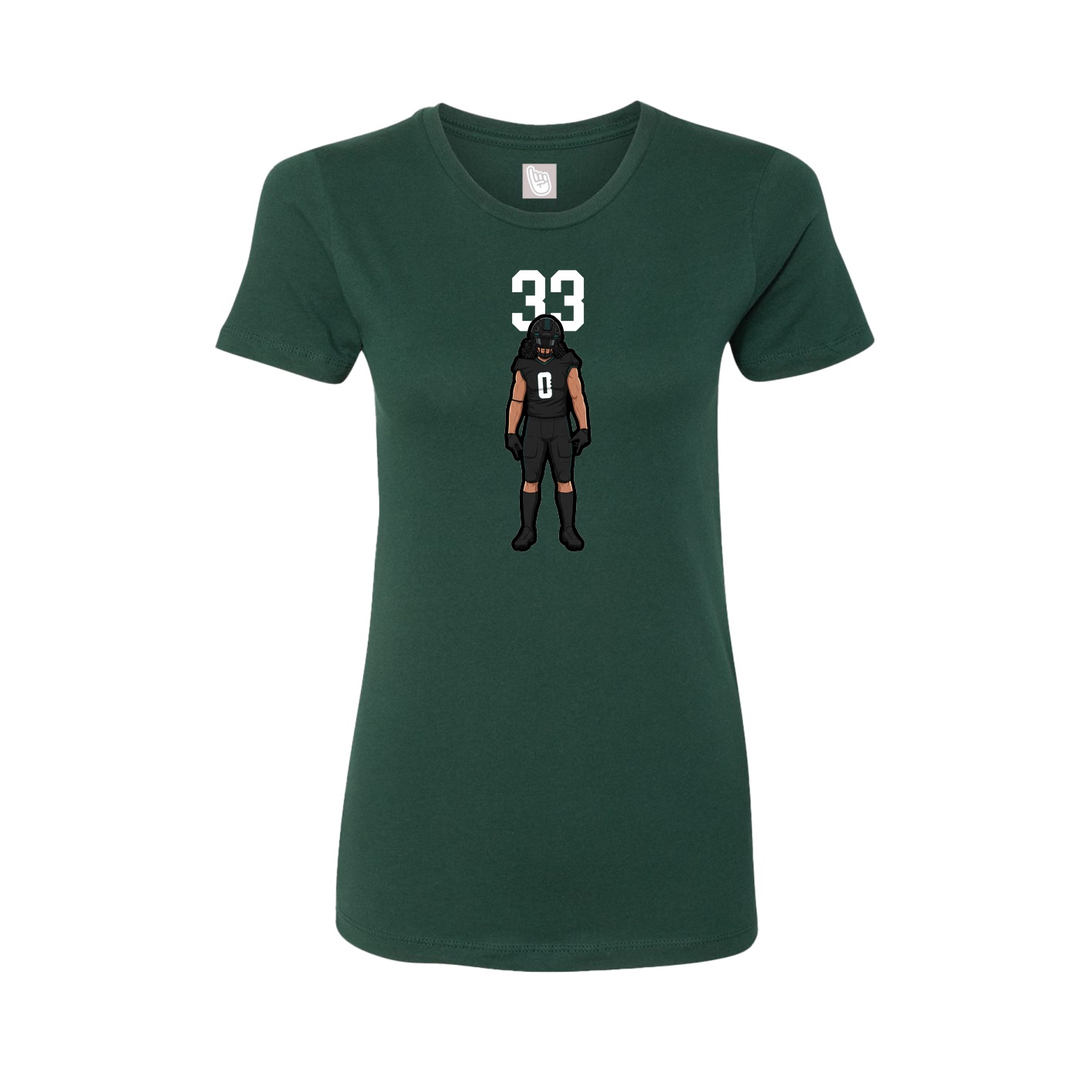 Womens Tee — Number Top in Green