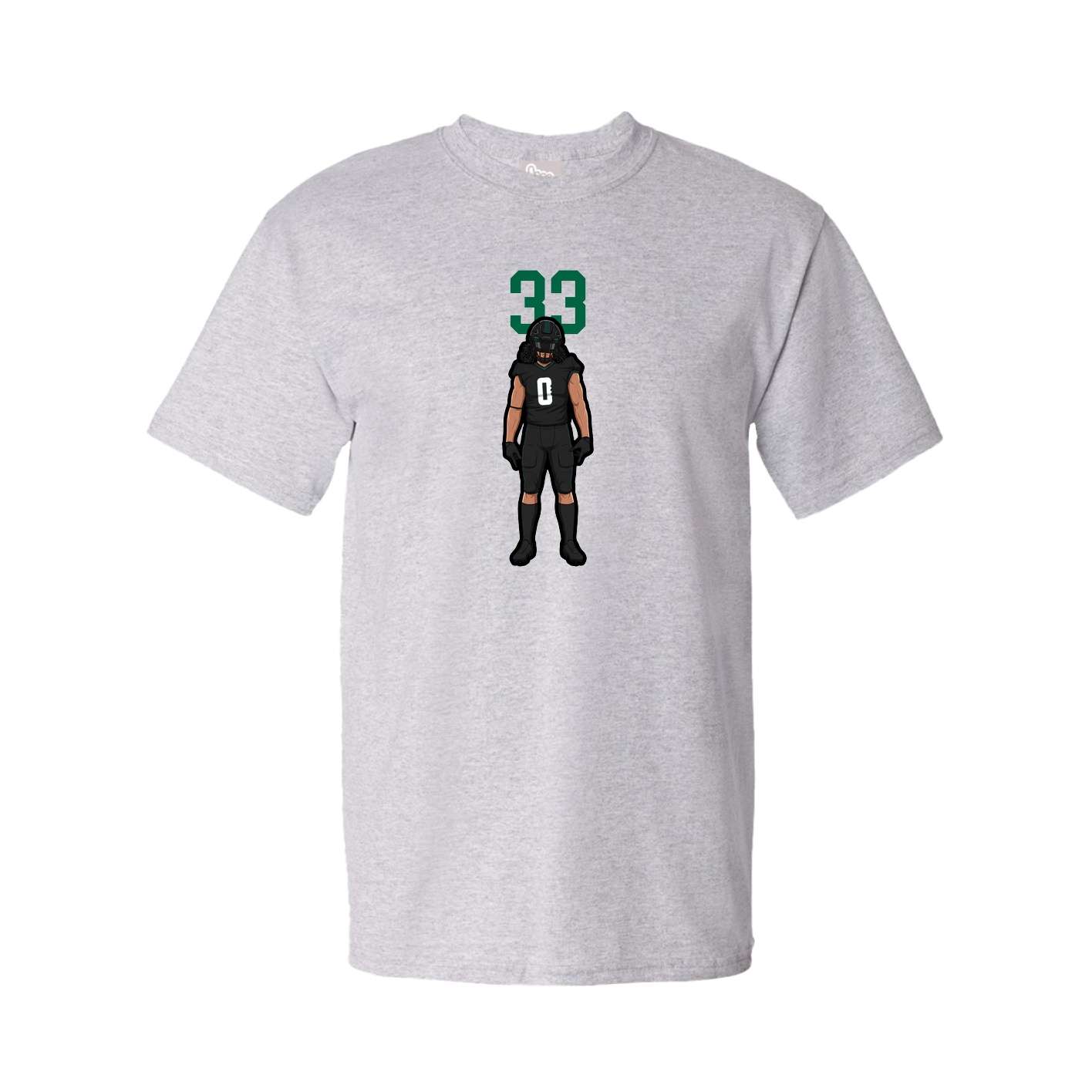 Youth Tee — Number Top in Grey