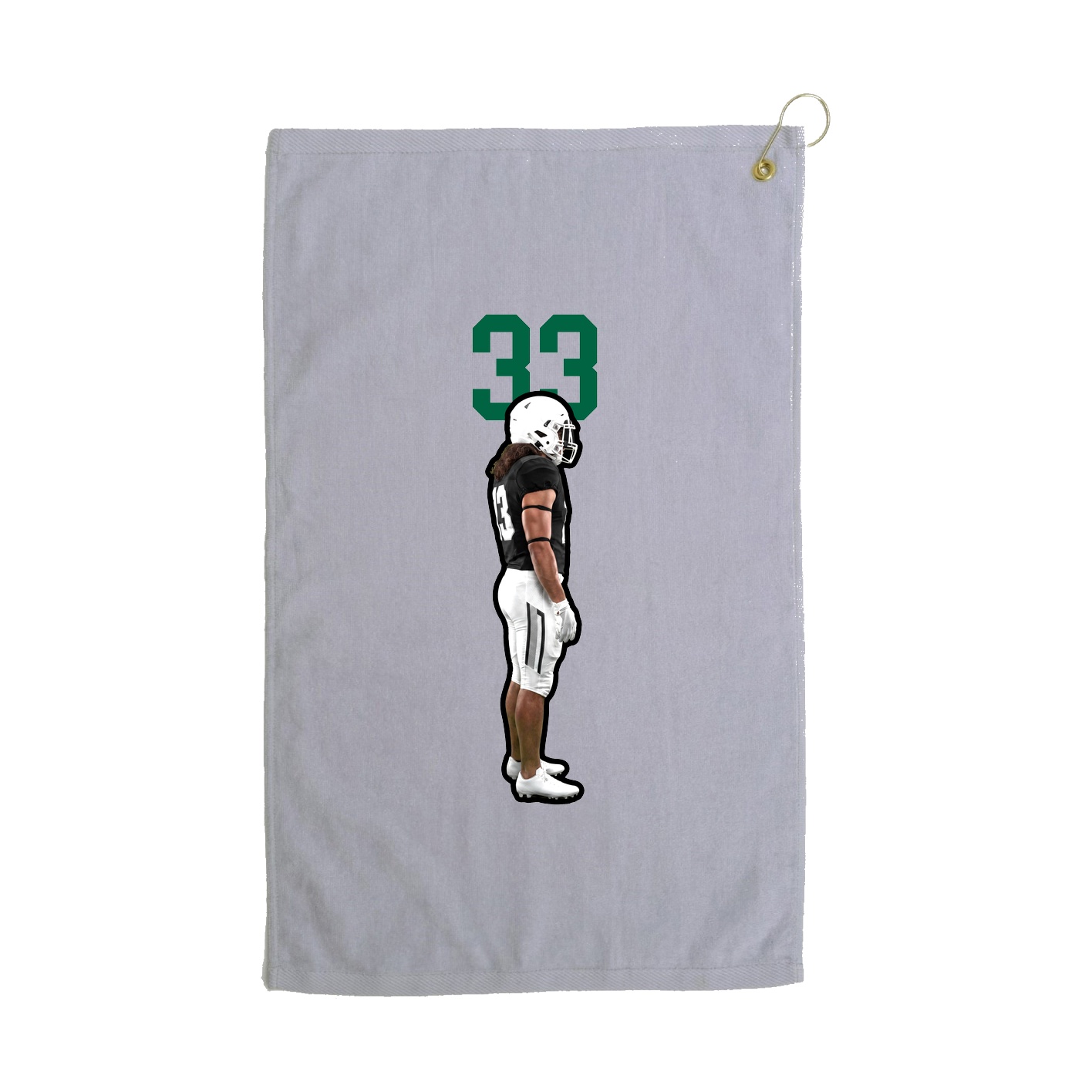Golf Towel — Number Top in Grey