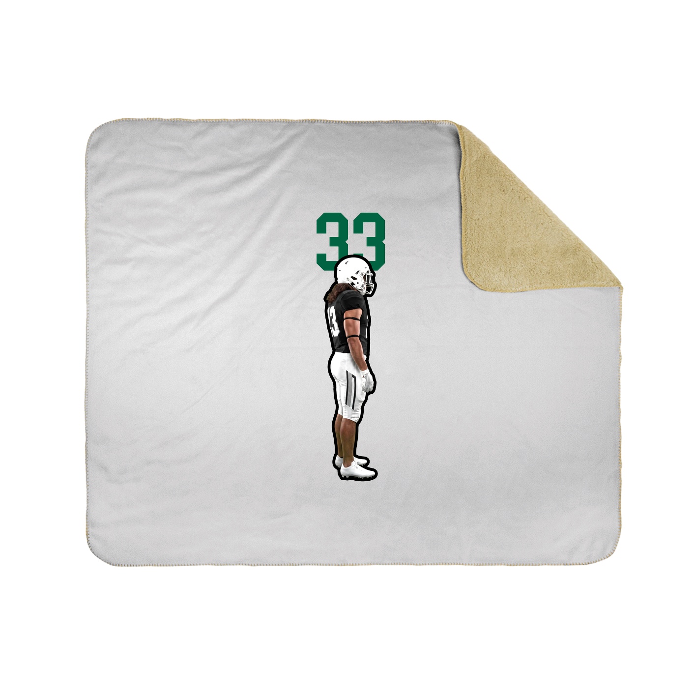 Throw Blanket — Number Top in White