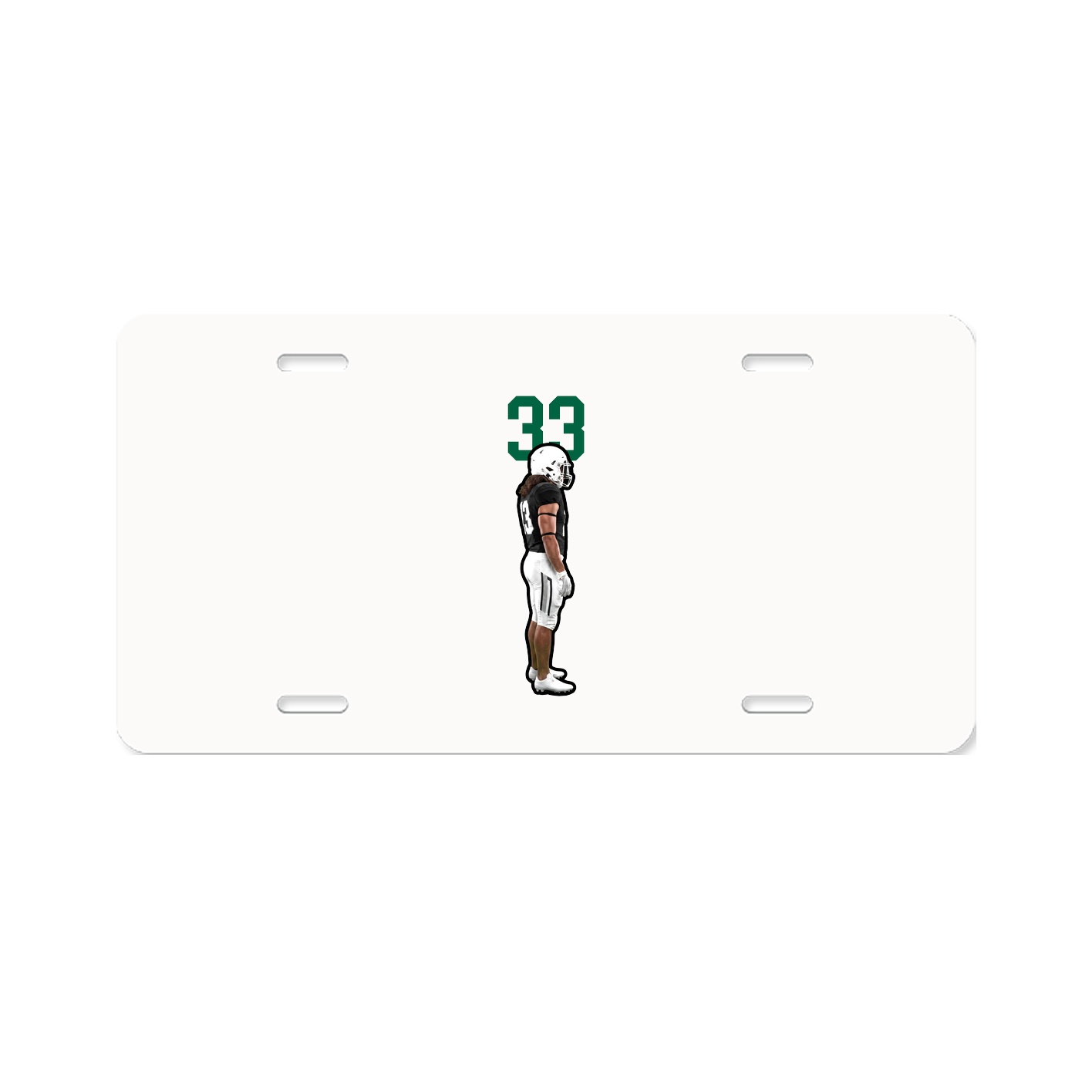 License Plate — Number Top in Classic
