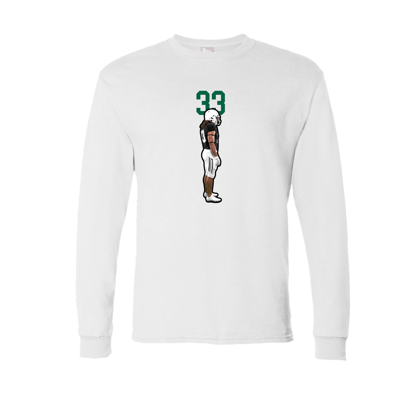 Long Sleeve Tee — Number Top in White